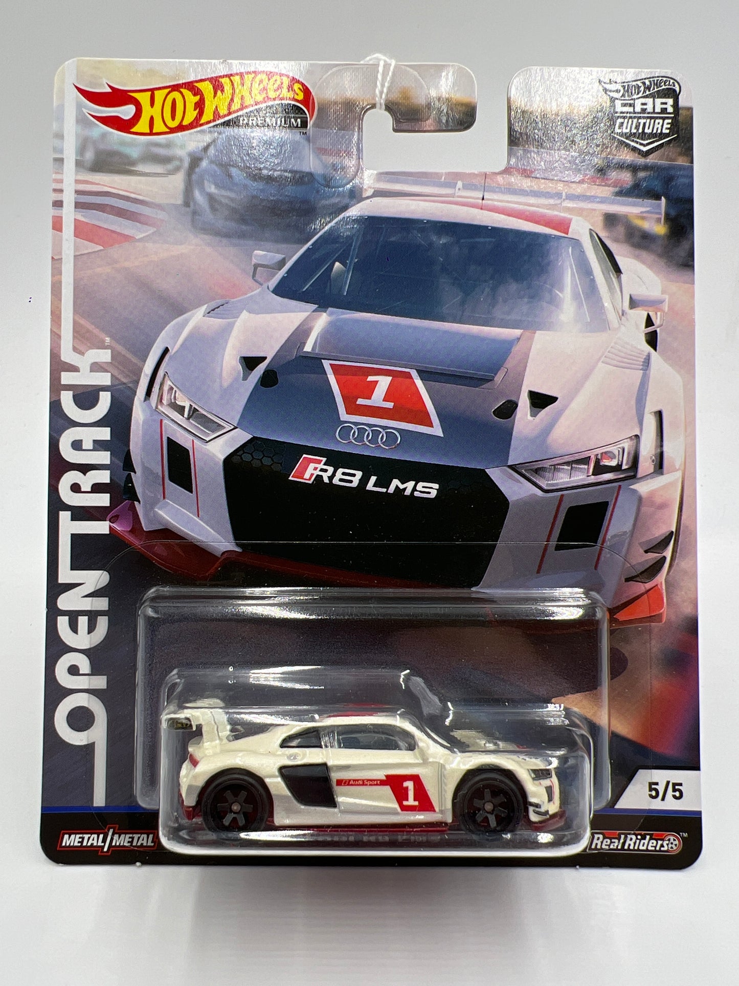 Hot Wheels Premium Open Track #5 Audi R8 LMS White 245M