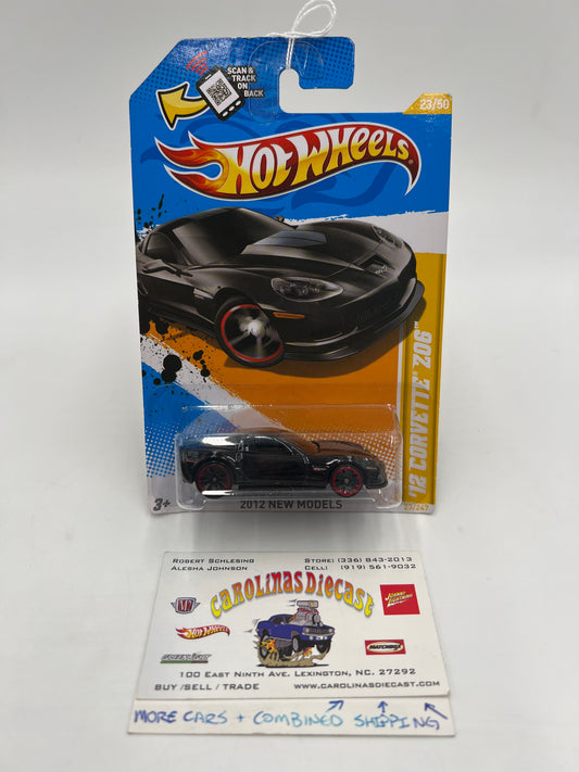 2012 Hot Wheels New Models #23 12 Corvette Z06 Black 9A