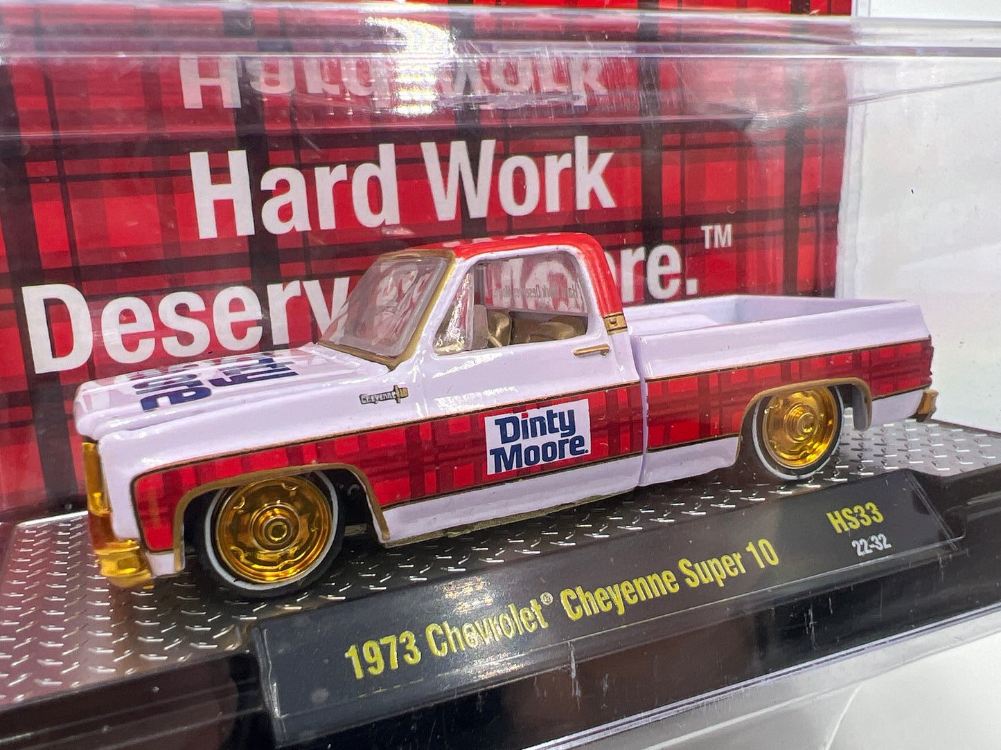 M2 Machines Hobby Exclusive CHASE Dinty Moore 1973 Chevrolet Cheyenne Super 10 HS33