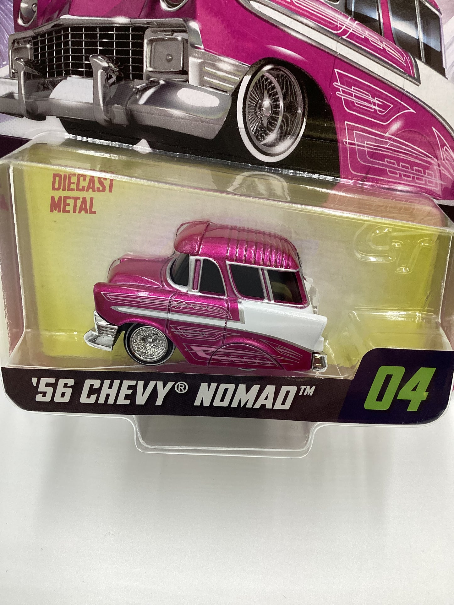 2024 Car Tuned Lowriders Series 2 #04 56 Chevy Nomad Pink 186B