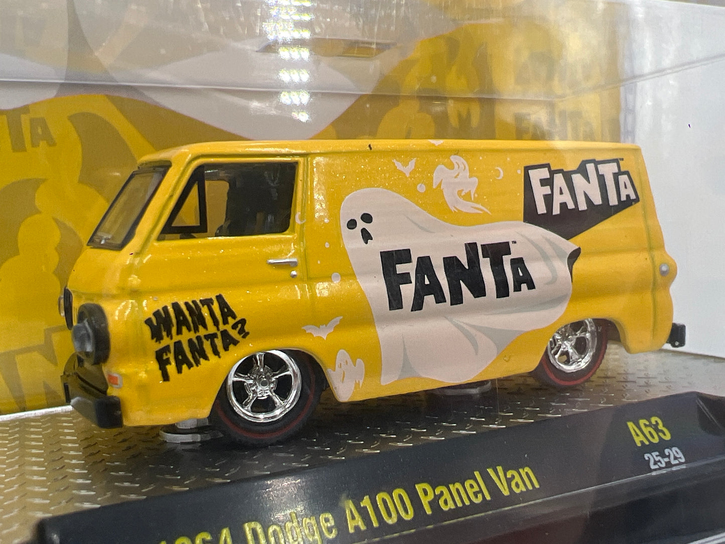 2025 M2 Machines Fanta 1964 Dodge A100 Panel Van Yellow A63 197A
