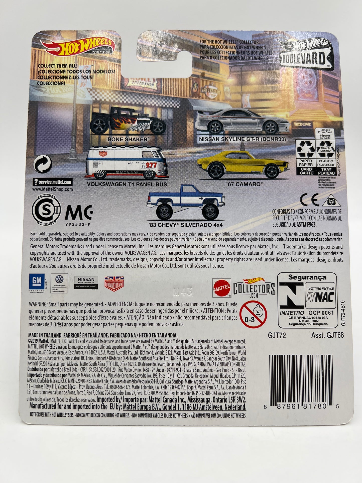 Hot Wheels Premium Boulevard #5 83 Chevy Silverado 4x4 Blue W/Protector Partial Reglue Blister