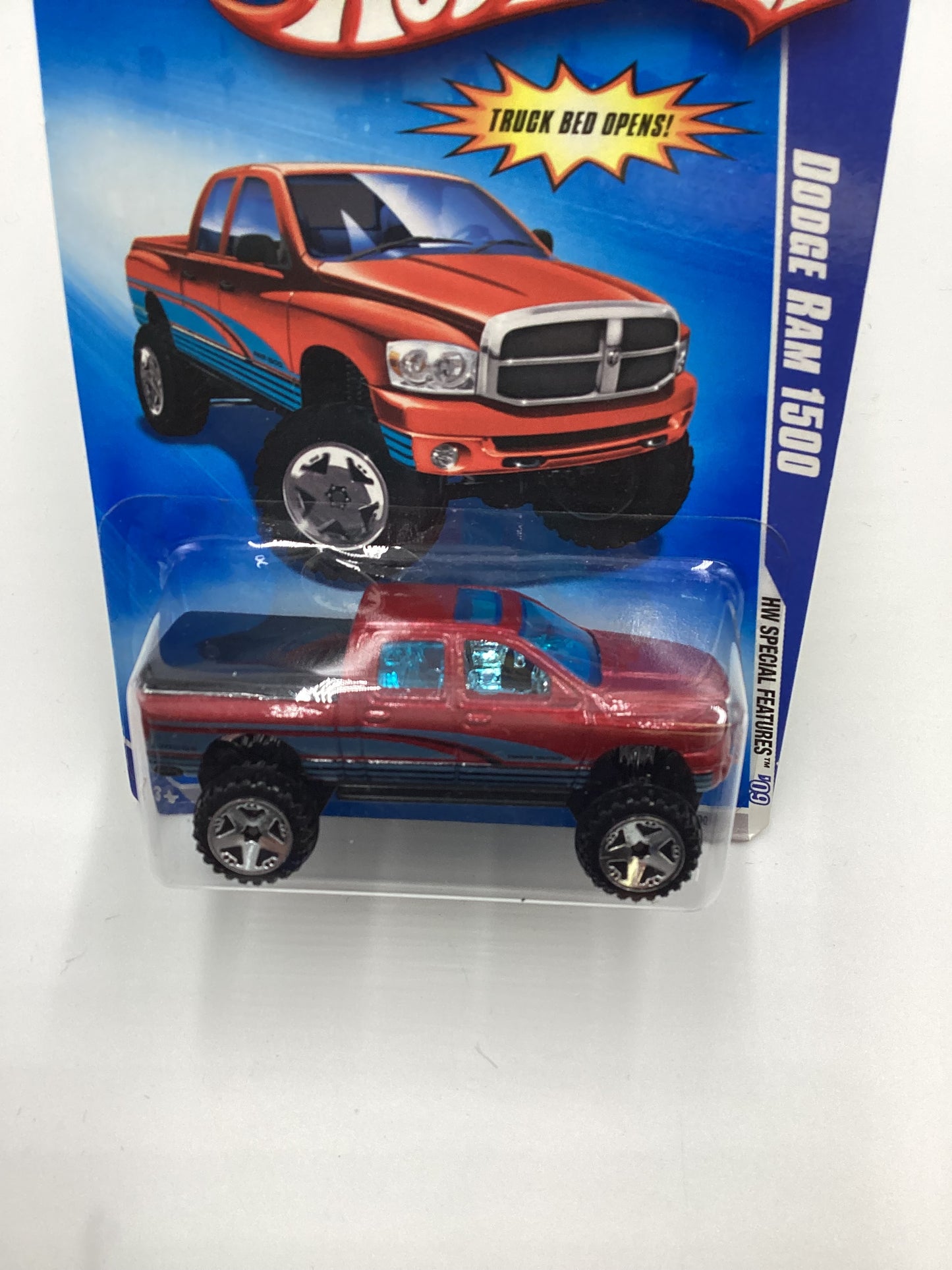 2009 Hot Wheels #087 Dodge Ram 1500 Red Walmart Exclusive 238A