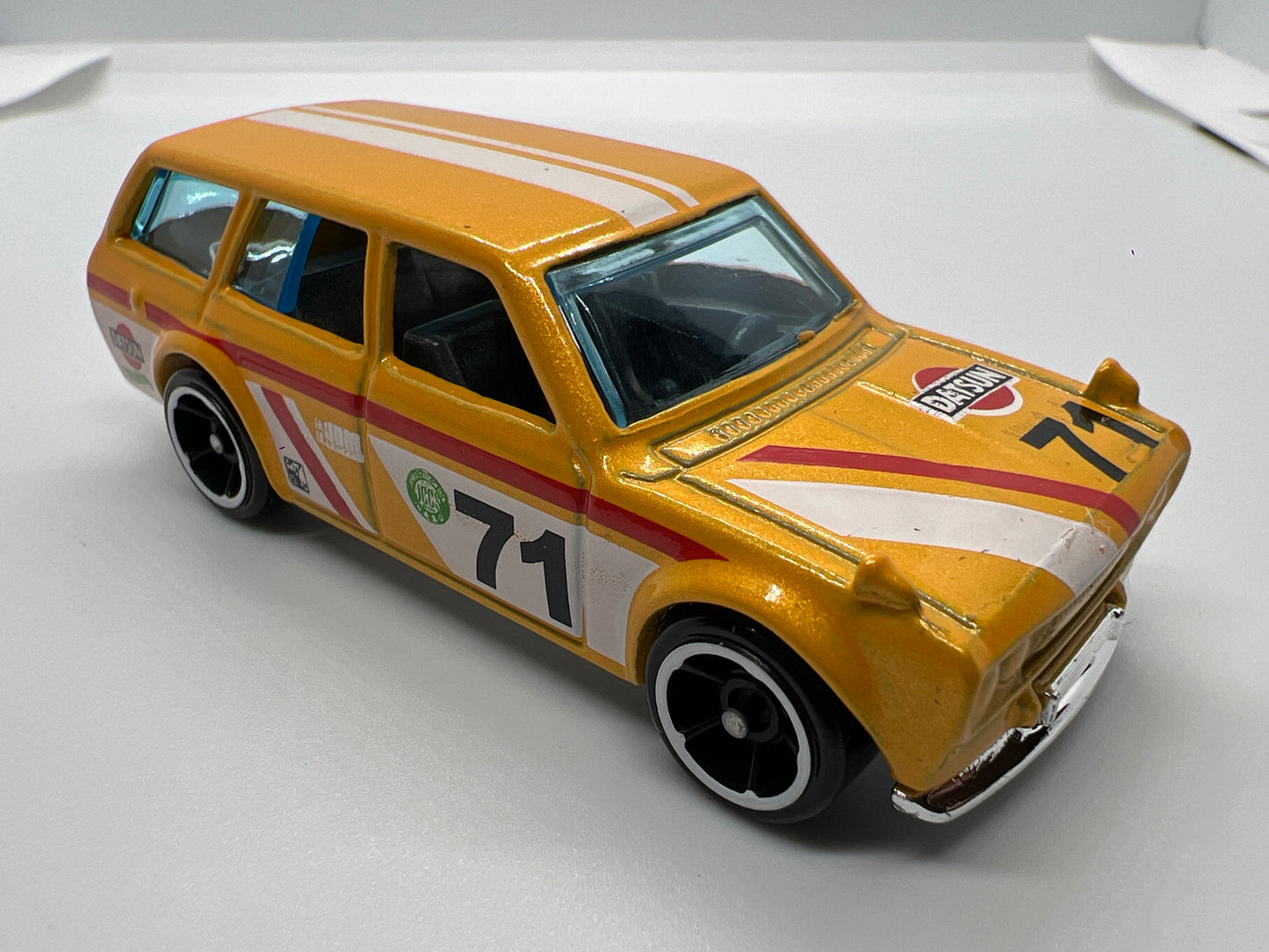 Hot Wheels 1/64 Mainline 71 Datsun 510 Wagon Yellow Loose