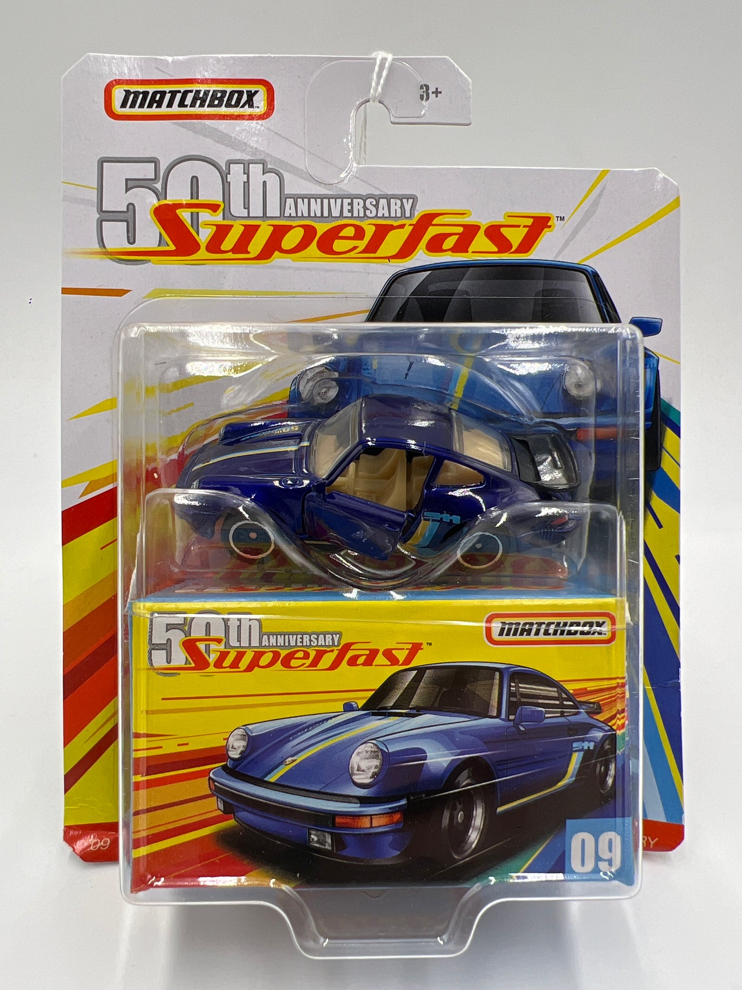 Matchbox 50th Anniversary Superfast #9 80 Porsche 911 Turbo Blue 172D