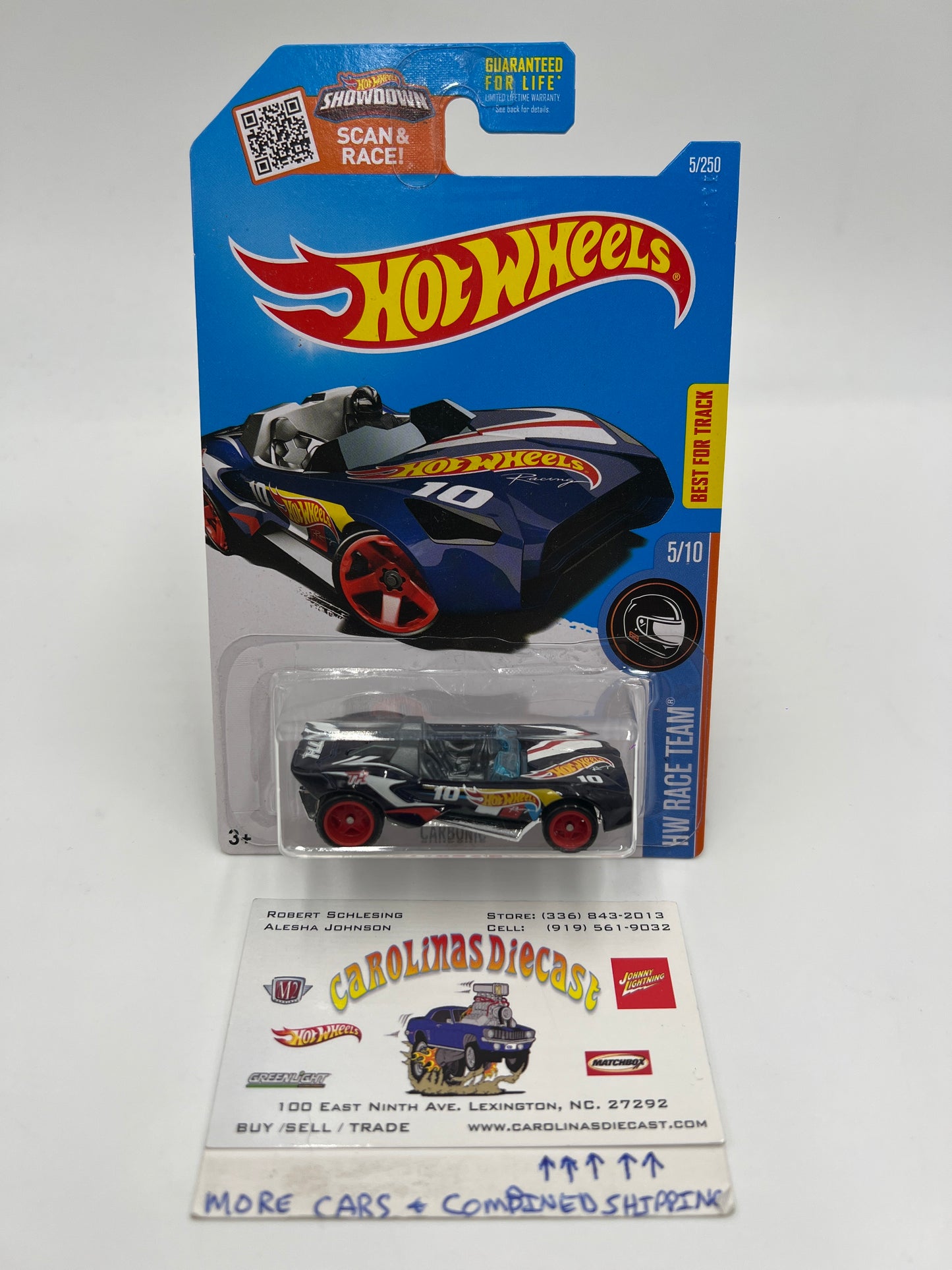 2016 Hot Wheels Super Treasure Hunt #5 Carbonic Blue W/Protector