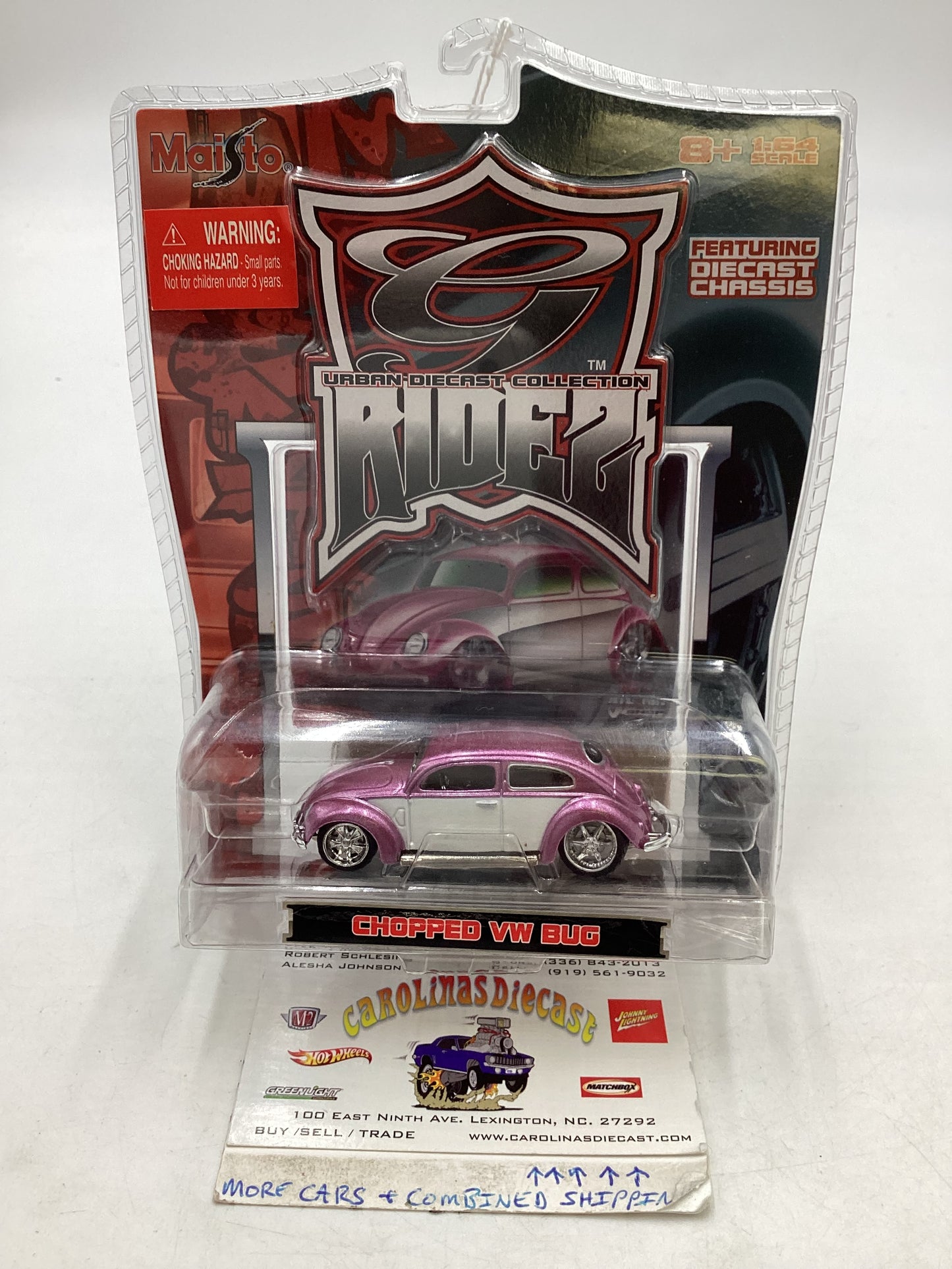 2006 Maisto Urban Diecast Collection Ridez Chopped VW Bug Purple 219A