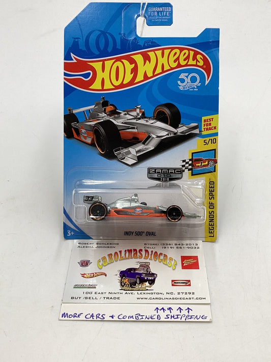 2018 Hot wheels Zamac #10 Indy 500 Oval (Not perfect card)