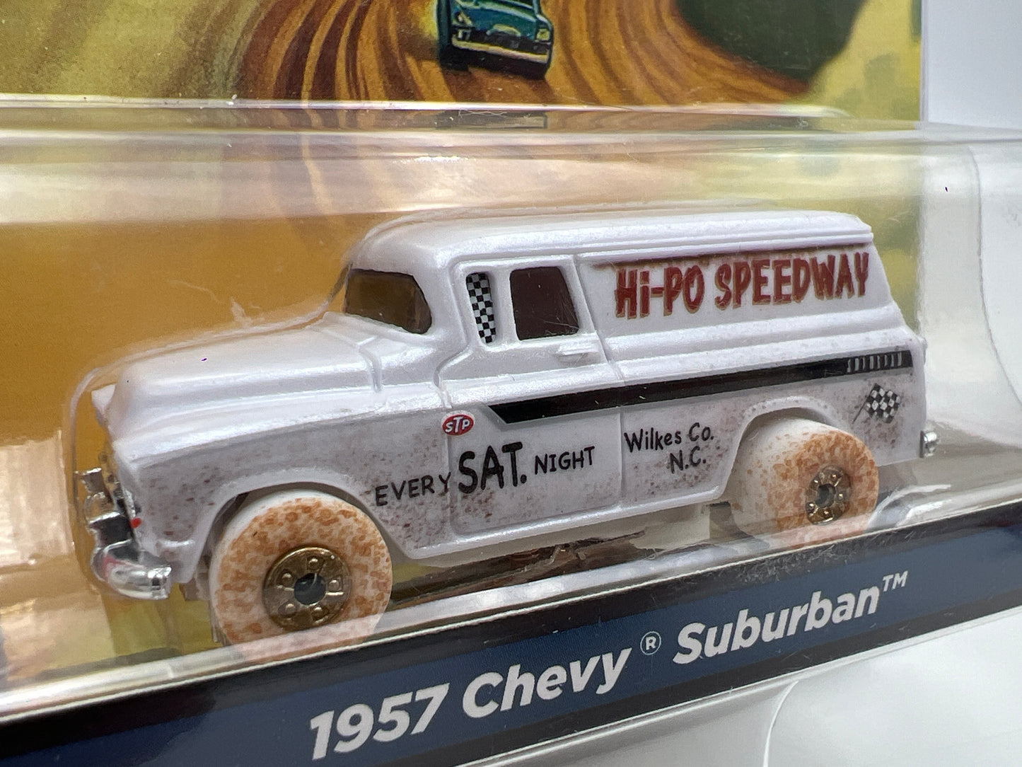 Auto World Thunderjet Ultra G CHASE Thunder Road 1957 Chevy Suburban Wilkesboro NC Slot Car
