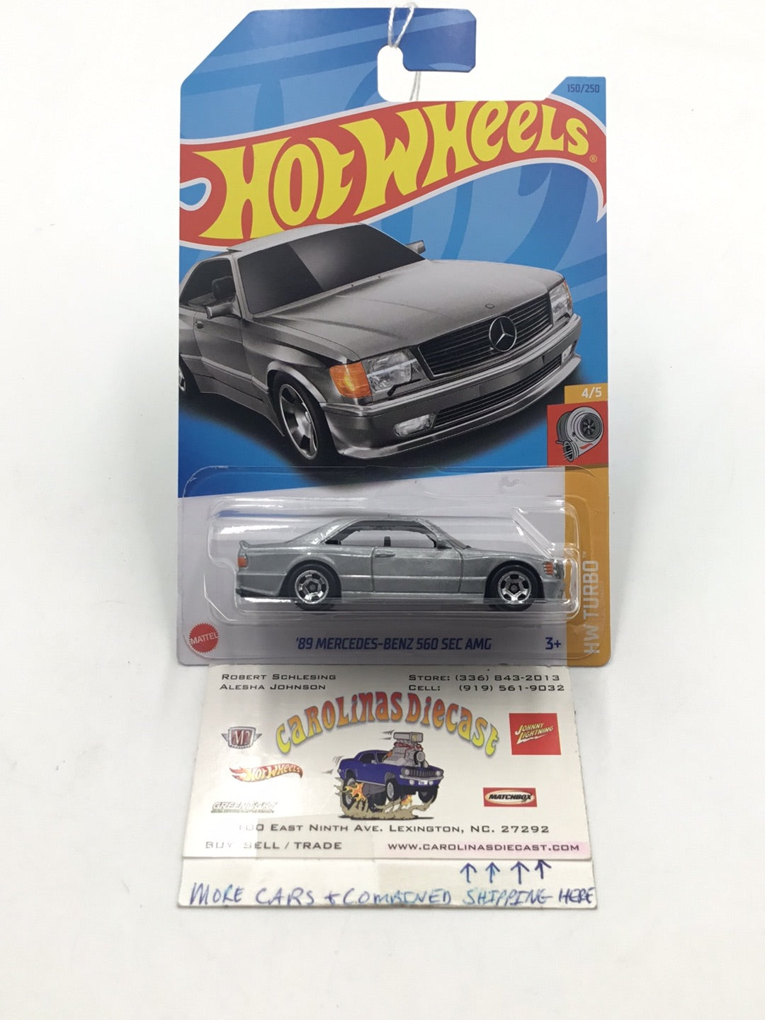 2023 hot wheels M case #150 89 Mercedes-Benz 560 SEC AMG silver 90A