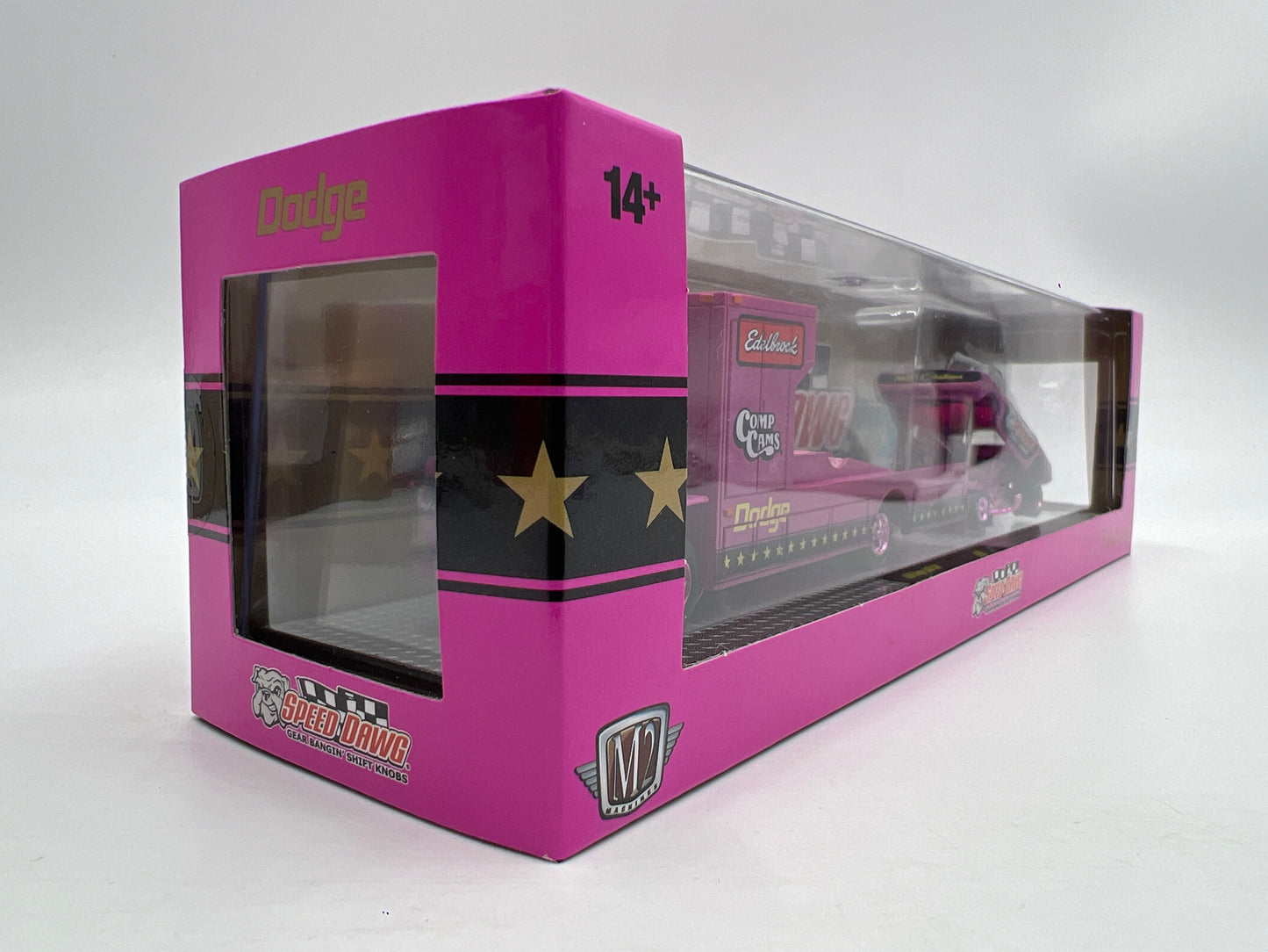 M2 Machines Auto Haulers CHASE Speed Dawg 1966 Dodge L600 COE & 1971 Dodge Challenger Funny Car R86