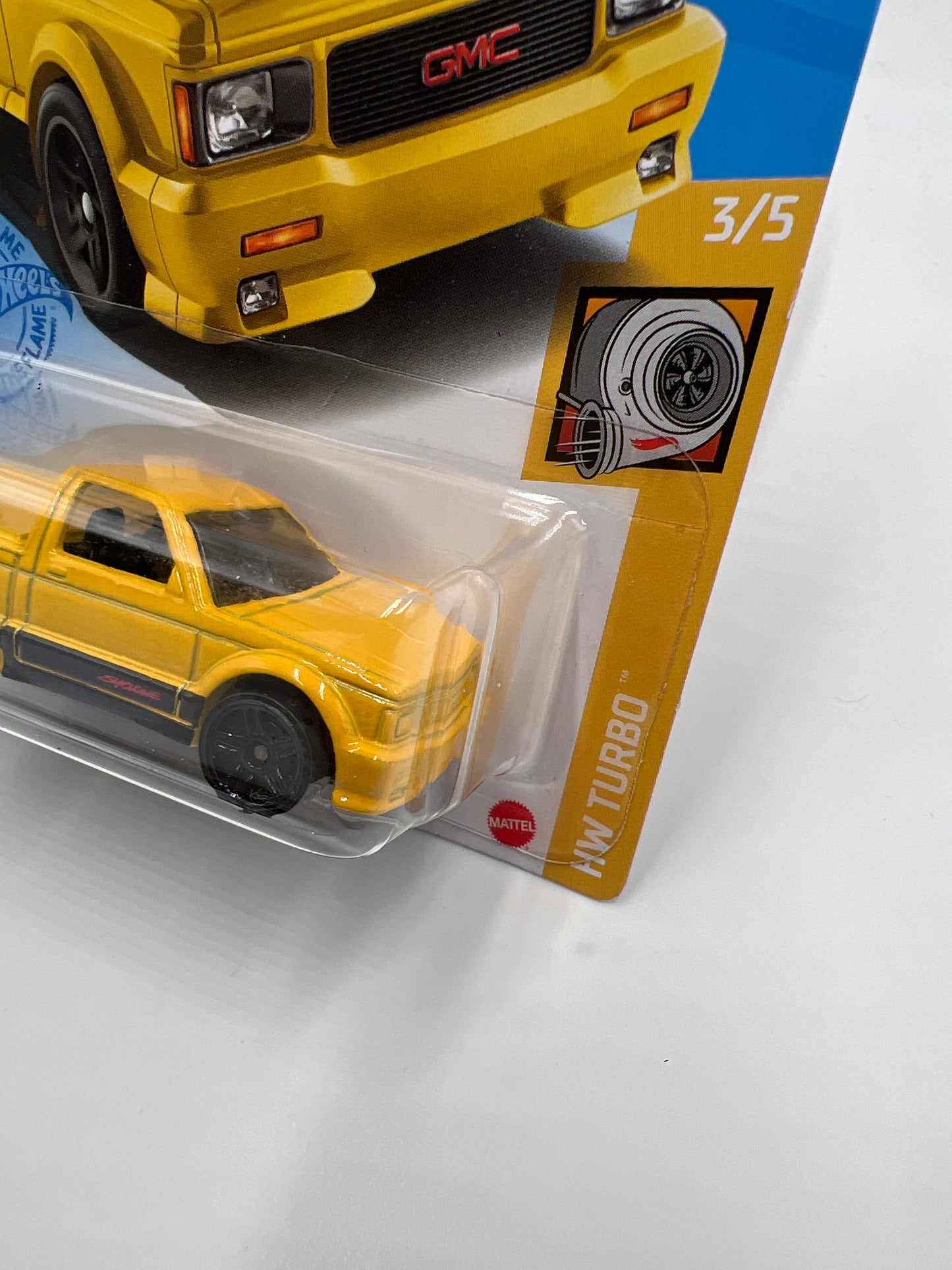 2021 Hot Wheels Kroger Exclusive #92 91 GMC Syclone Yellow W/Protector