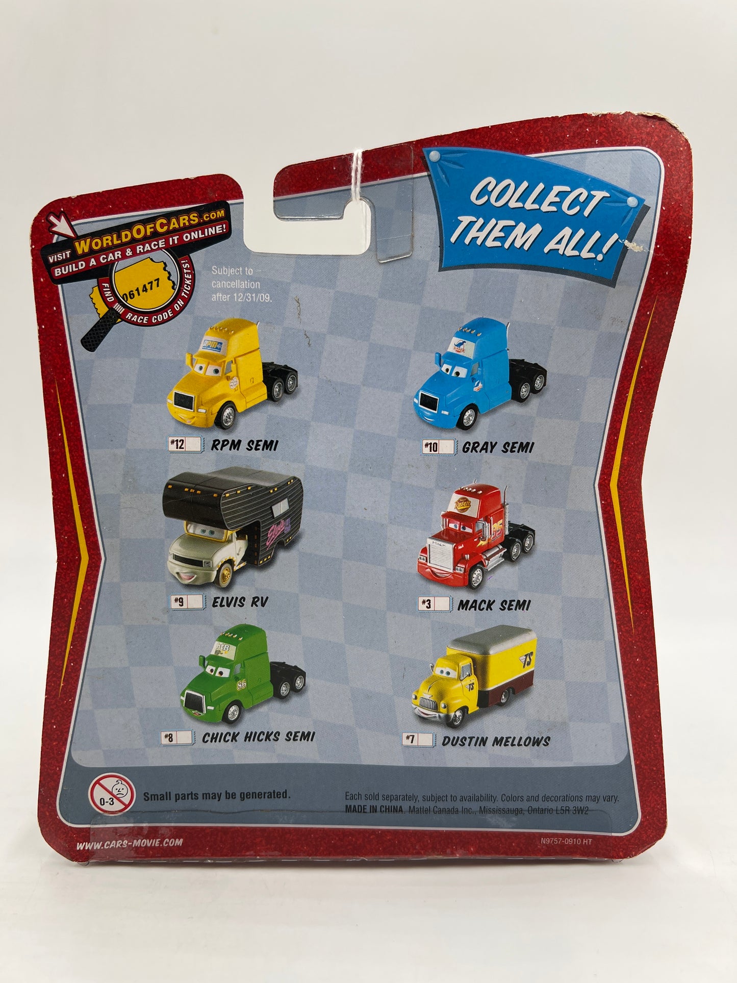 Disney Pixar The World Of Cars Race O Rama #12 Mega Size RPM Semi 139H