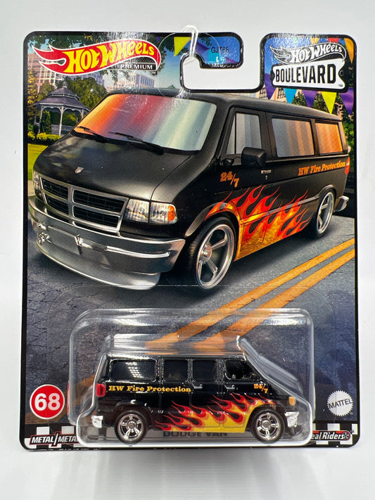 Hot Wheels Premium Boulevard #68 Dodge Van Black 265A