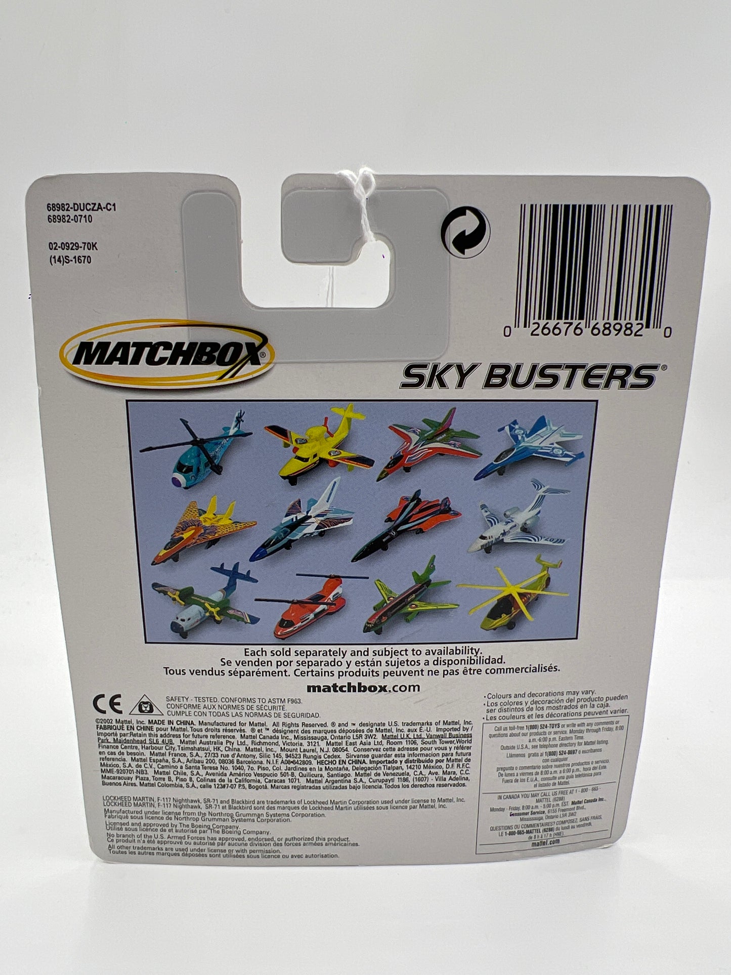 Matchbox Sky Busters SR-71 Blackbird Black/Red UU1
