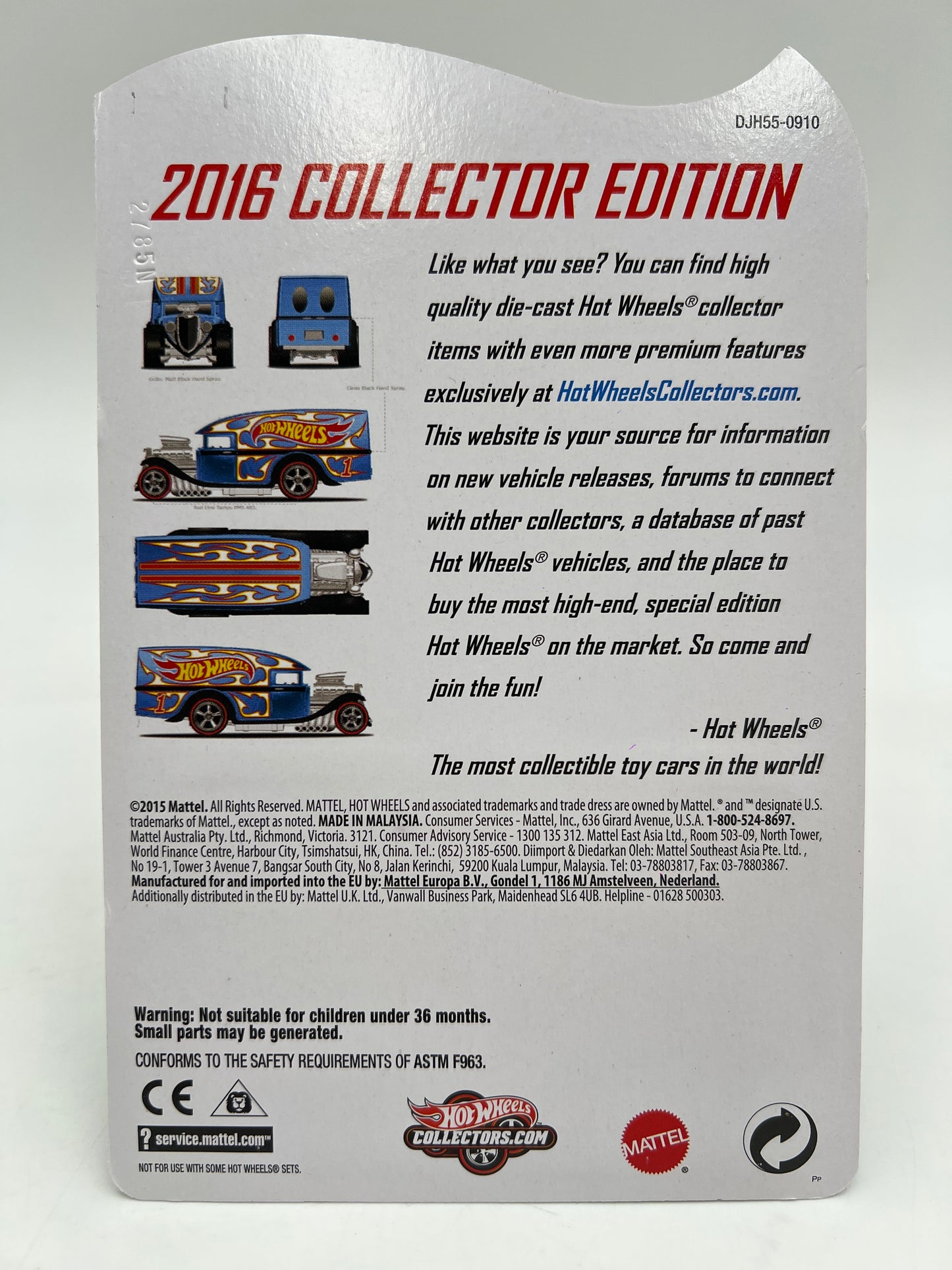 2016 Hot Wheels RLC Mail In #1 Blown Delivery Blue W/Protector