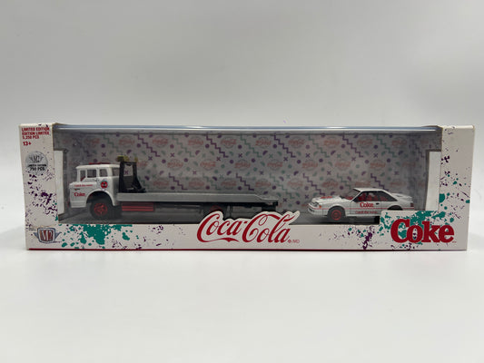 M2 Machines Auto Haulers Coca Cola CHASE 1990 Ford C-8000 & 1990 Ford Mustang GT TW05
