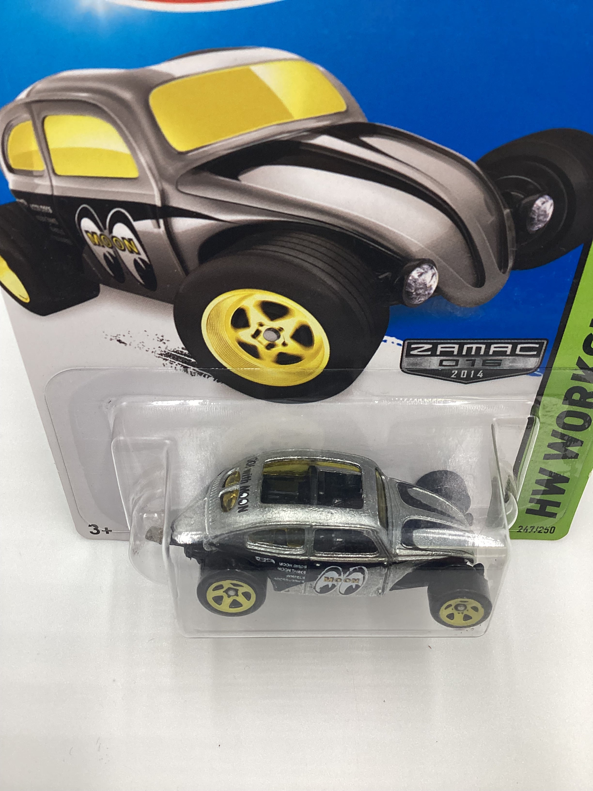2014 Hot Wheels Zamac 016 #247 Custom Volkswagen Beetle Mooneyes