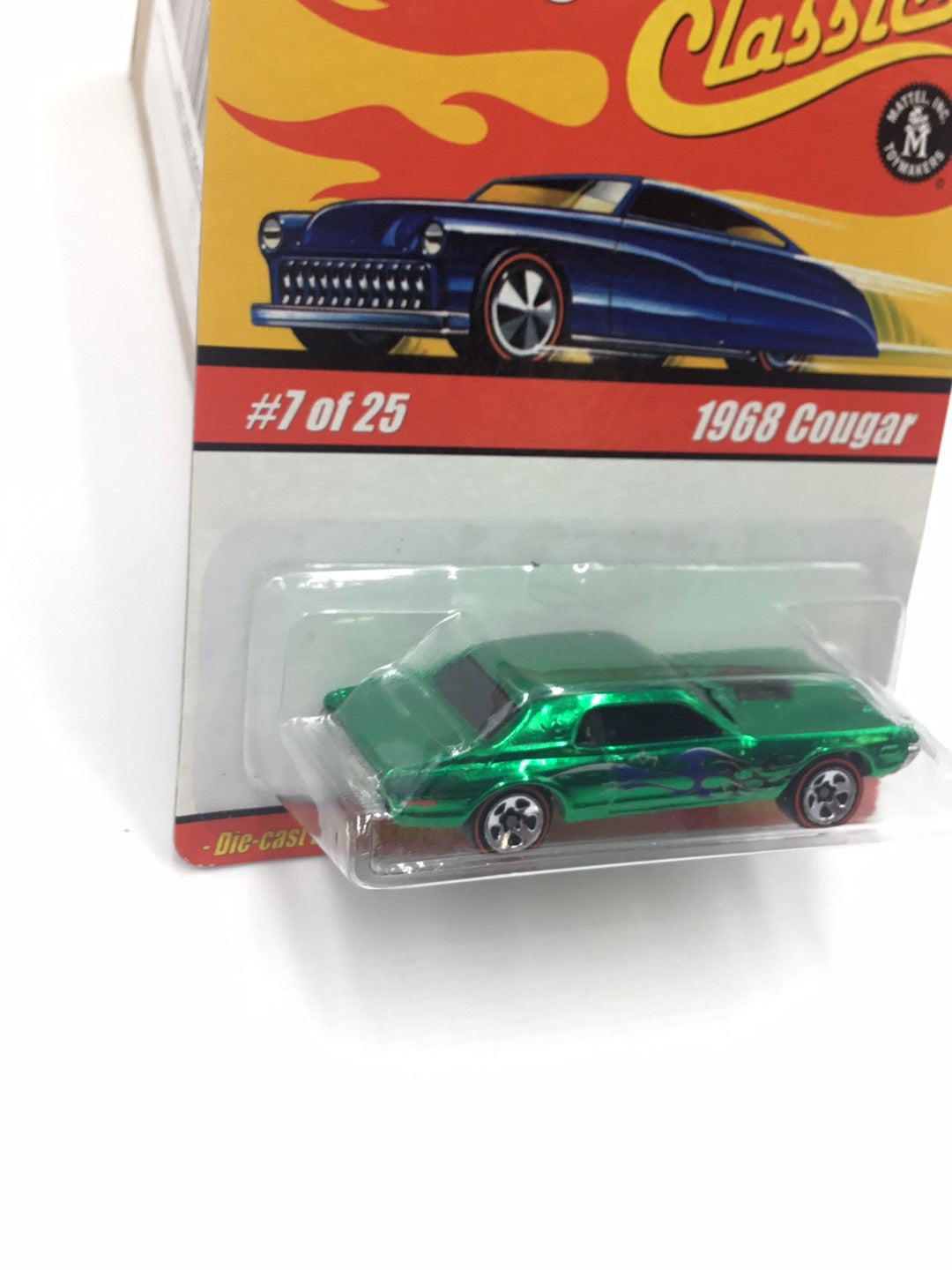 Hot wheels classics series 1 #7 1968 Cougar green KK3