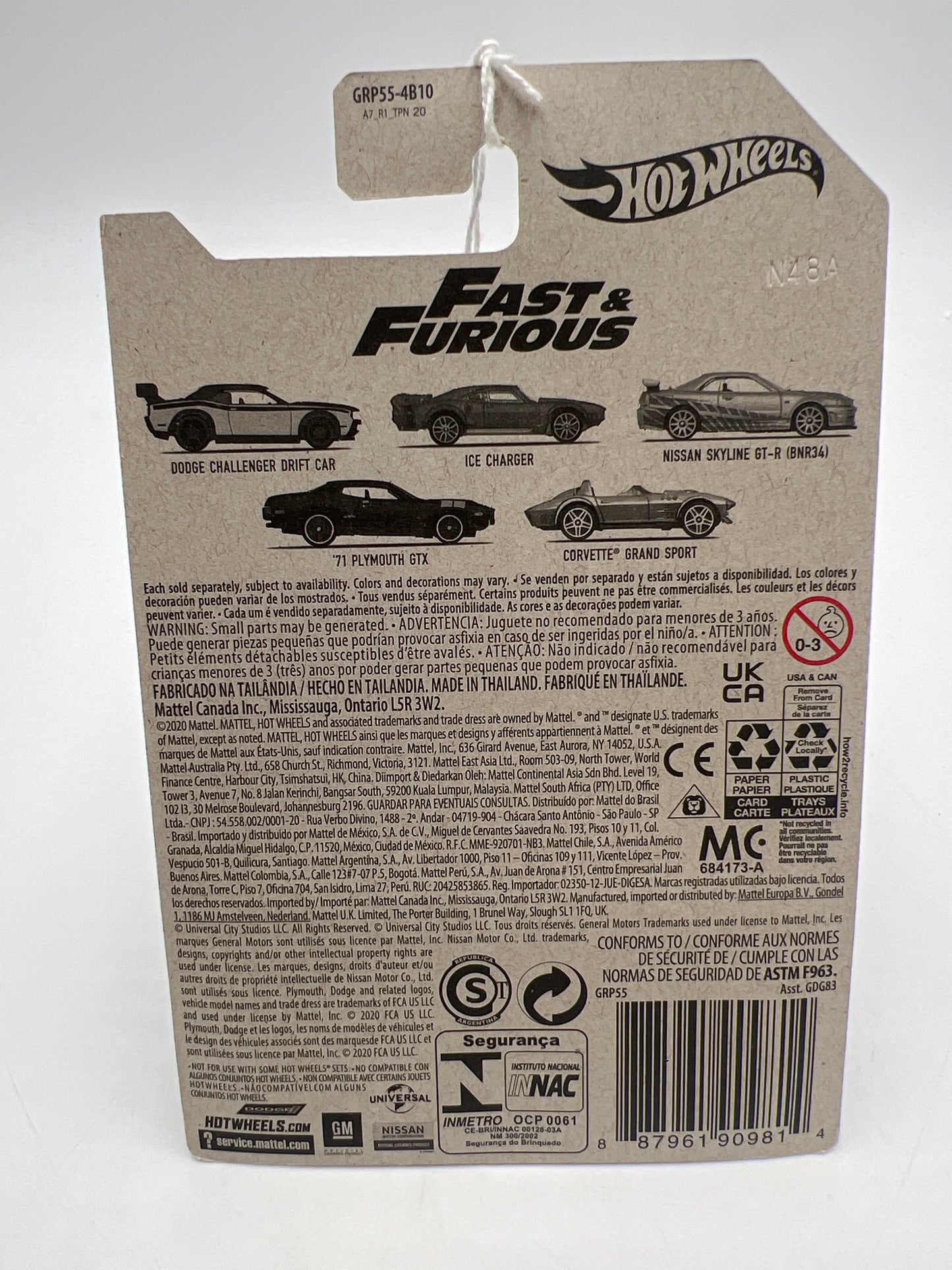 2021 Hot Wheels Fast and Furious #2 Ice Charger 71H