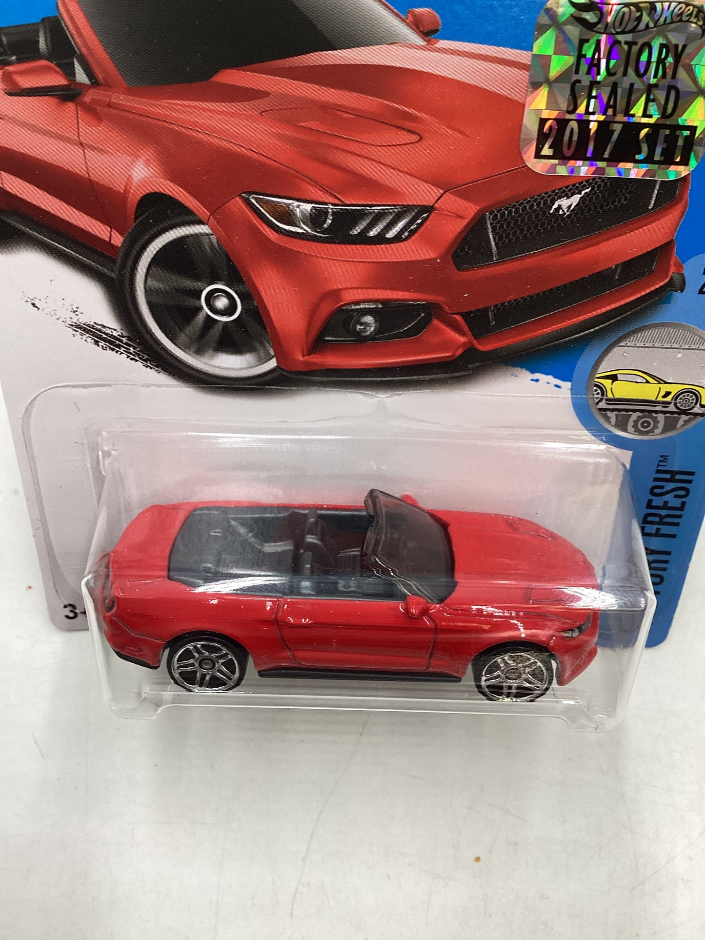 2017 Hot Wheels Factory Sealed #7 2015 Ford Mustang GT Convertible Red 25D