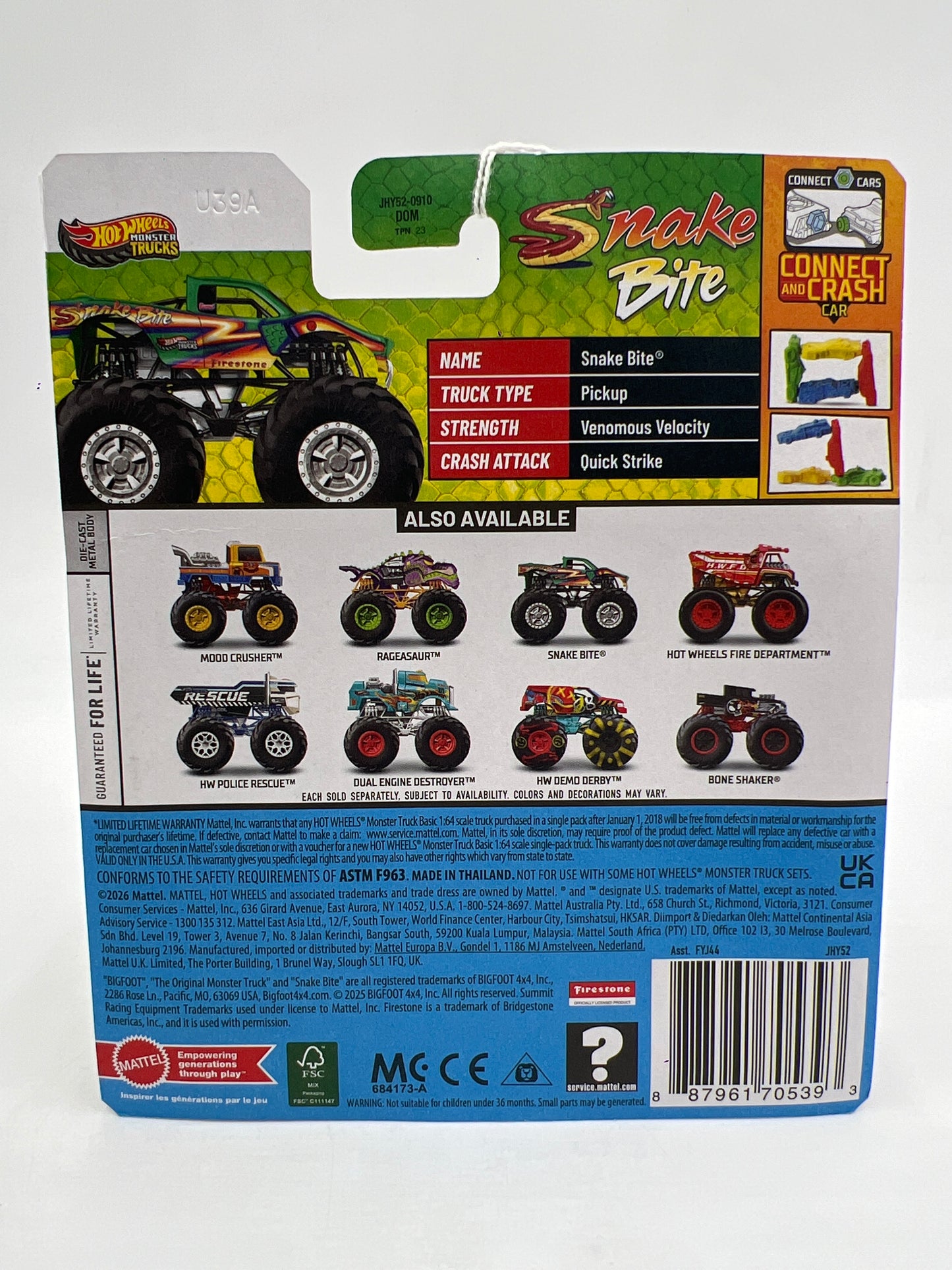 2026 Hot Wheels Monster Trucks Leading Legends #1 Snake Bite 125A