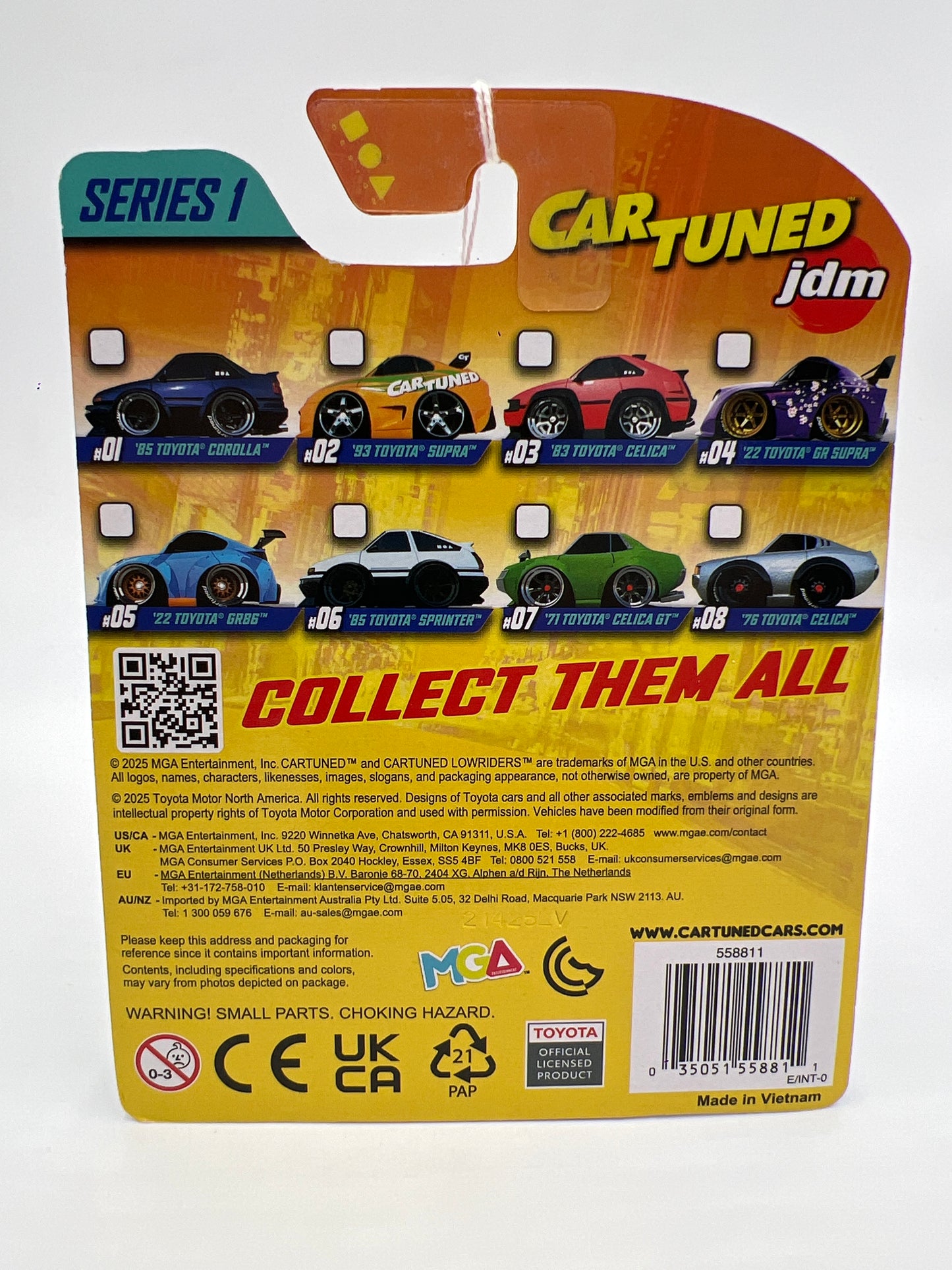 2025 MGA Car Tuned JDM Series 1 #4 22 Toyota GR Supra Purple 180D