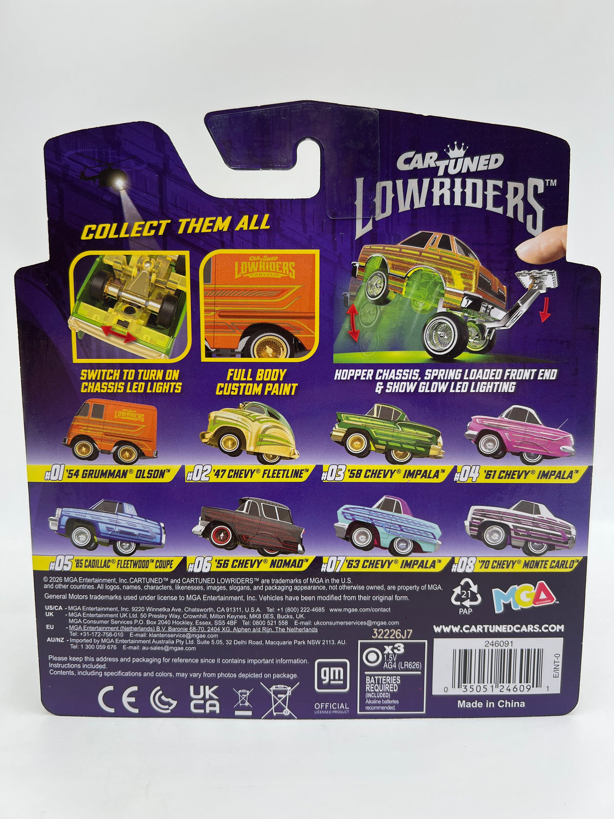 MGA Car Tuned Series 4 Show Glow Lowriders #1 54 Grumman Olson Orange