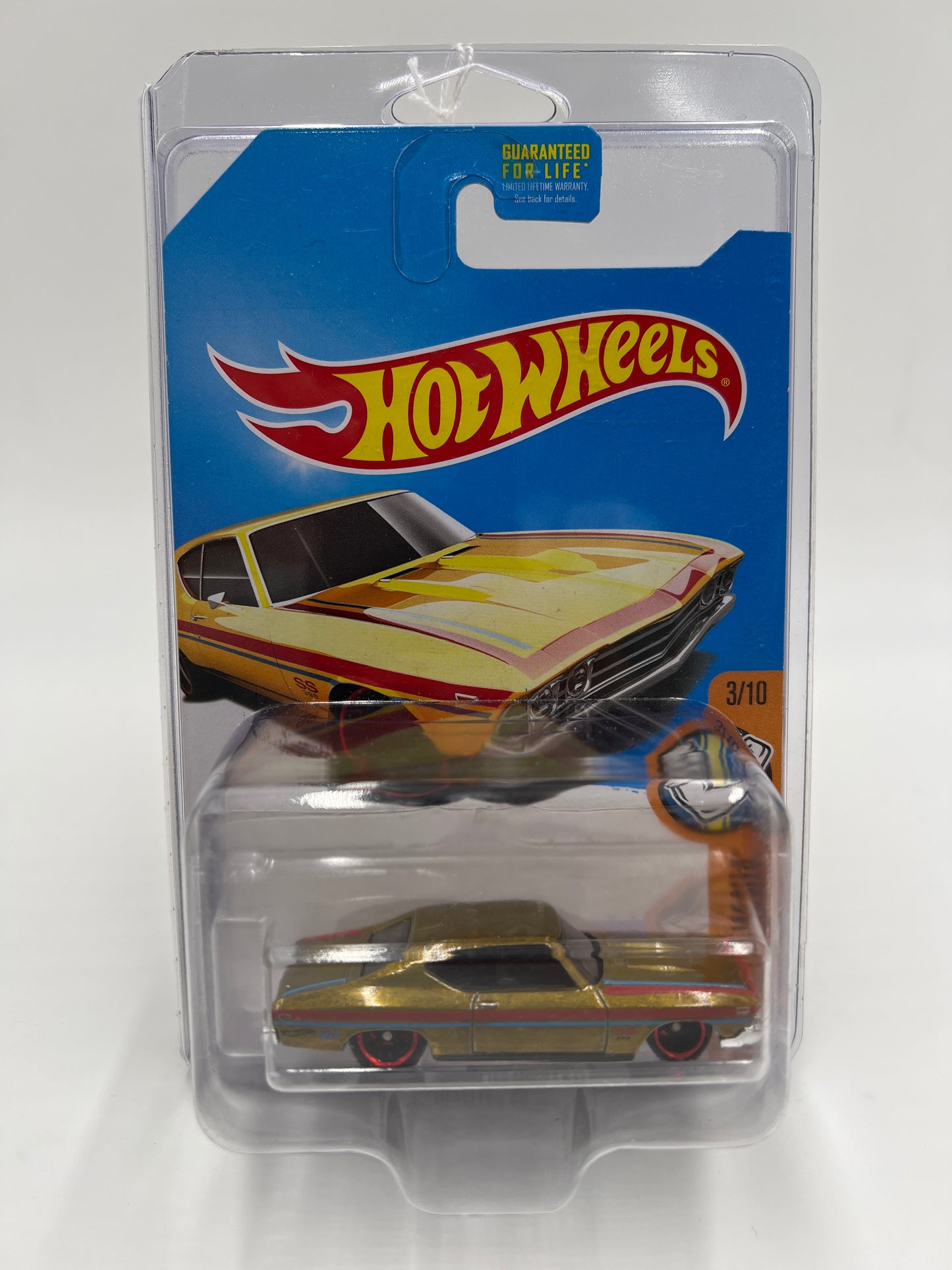 2017 Hot Wheels Super Treasure Hunt 69 Chevelle SS 396 Gold W/Protector