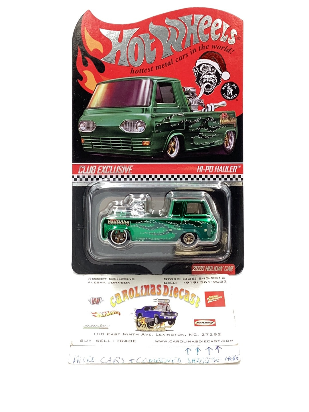 Hot Wheels  redline club RLC Hi-Po Hauler 2020 Holiday Car real riders 5650/20000 with protector