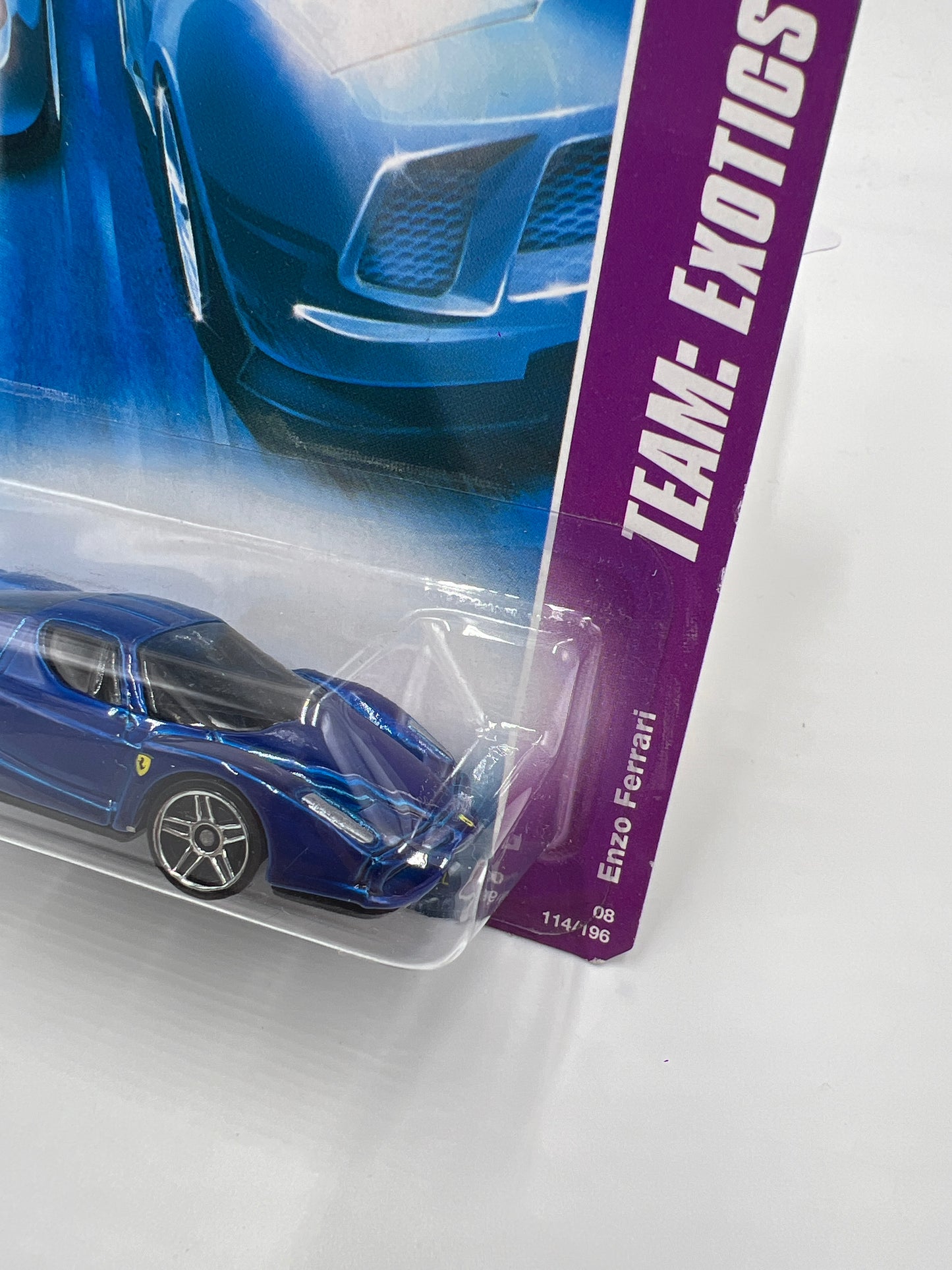 2008 Hot Wheels Team Exotics #114 Enzo Ferrari Blue SR