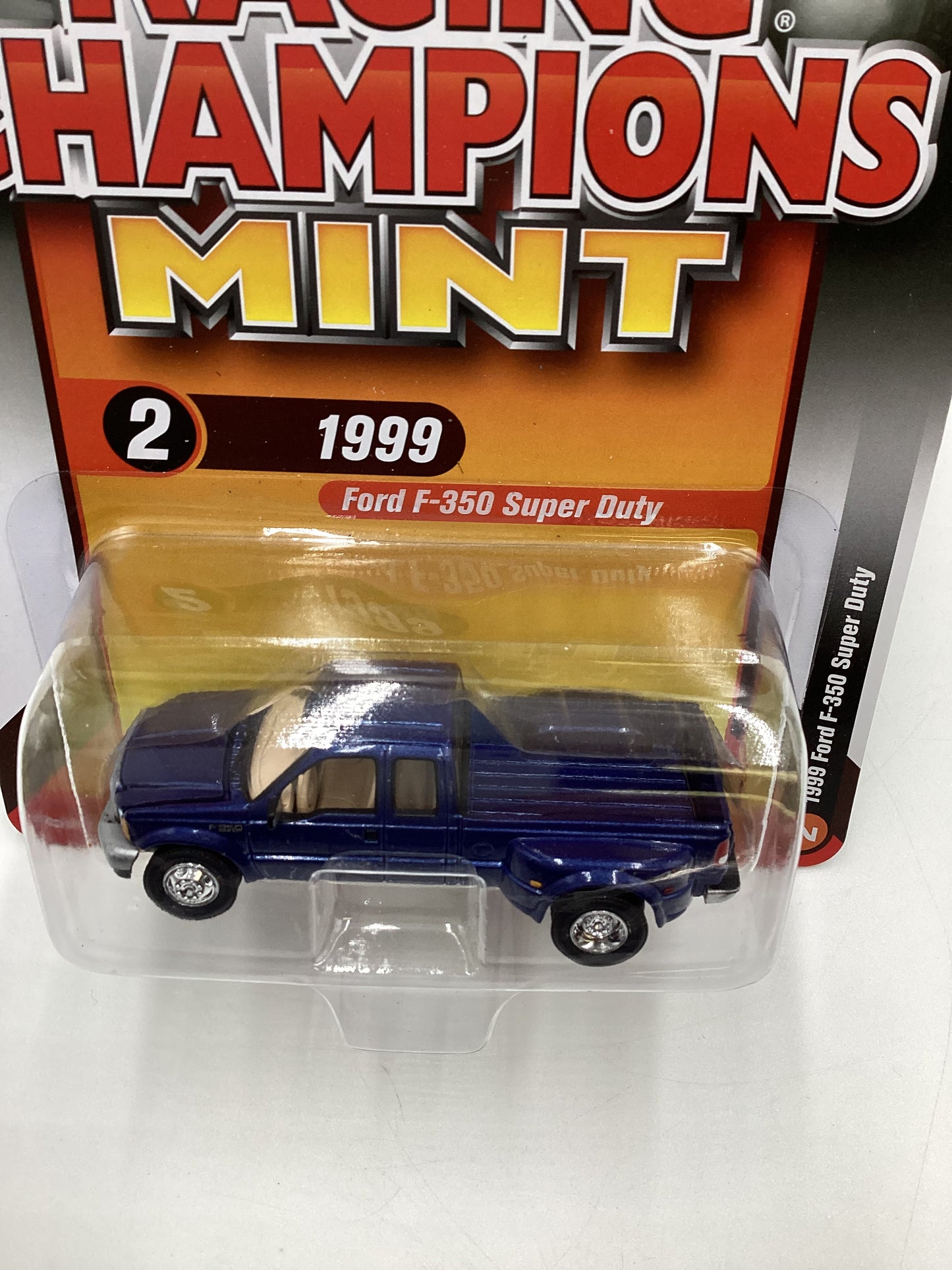 Racing Champions Mint #2 Release 1 Version B 1999 Ford F-350 Super Duty Dually Blue