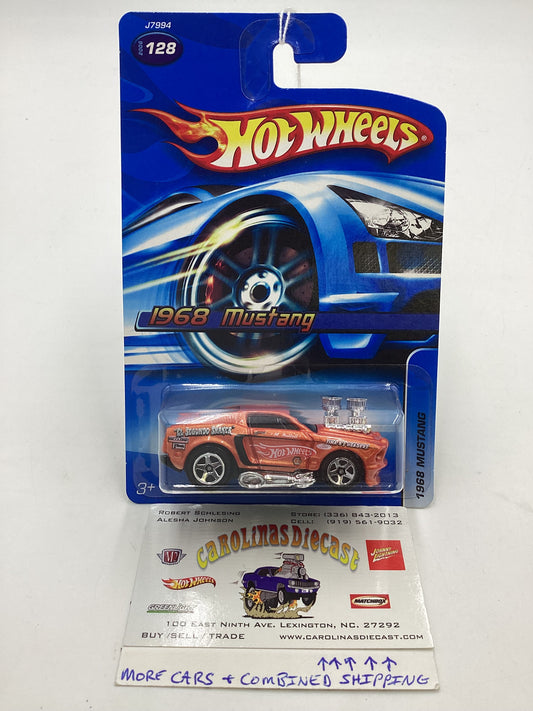 2006 Hot Wheels #128 1968 Mustang Tooned Orange 24B