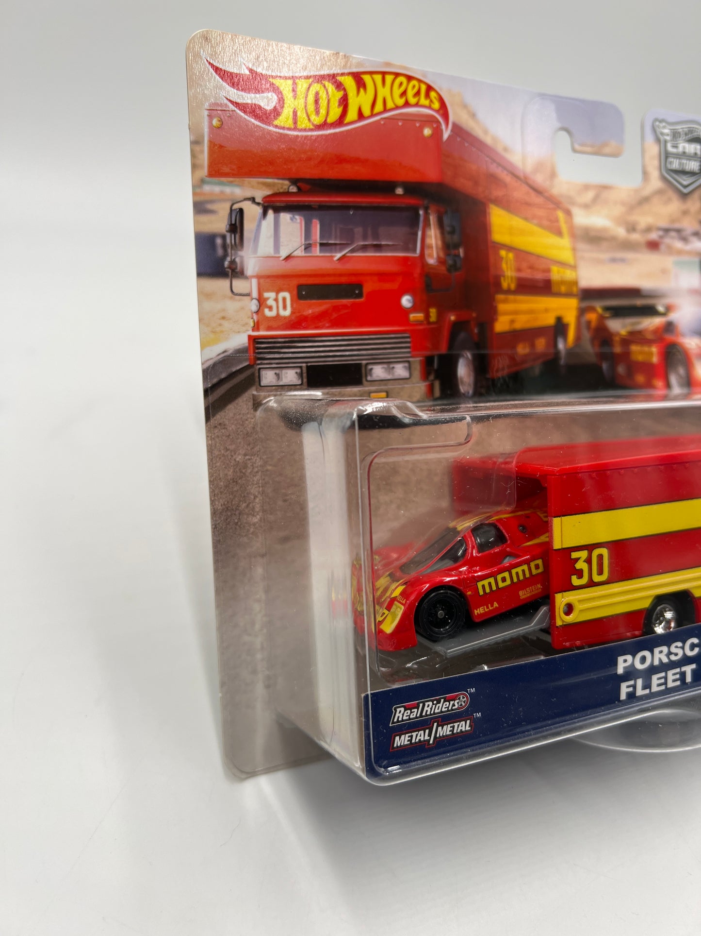 Hot Wheels Team Transport #6 Porsche 962 & Fleet Flyer W/Protector