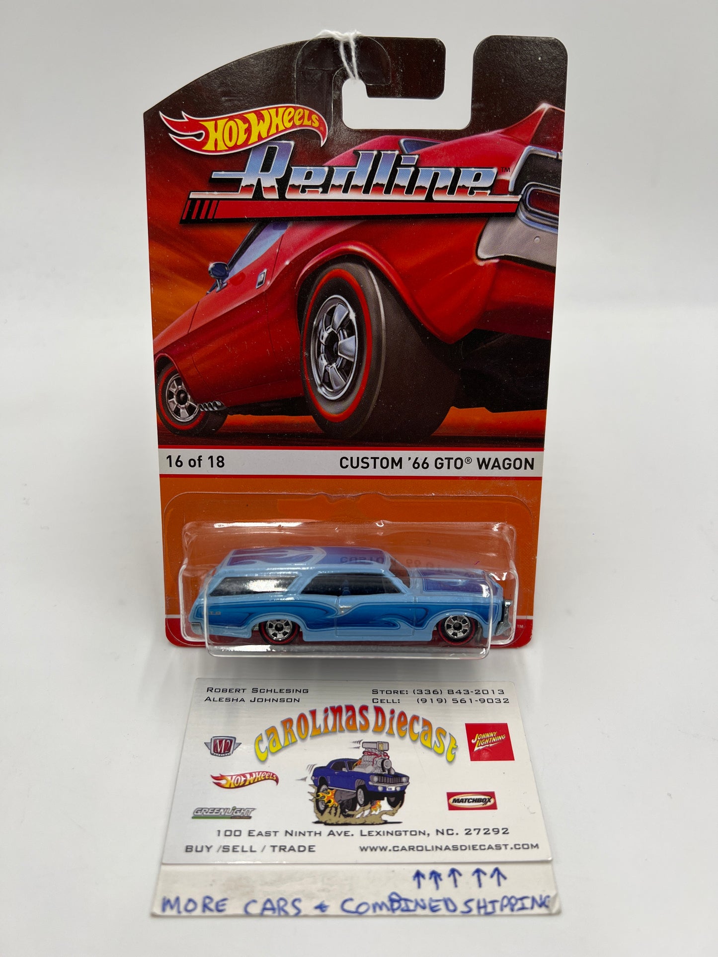 Hot Wheels Heritage Redline #16 Custom 66 GTO Wagon Blue 160N