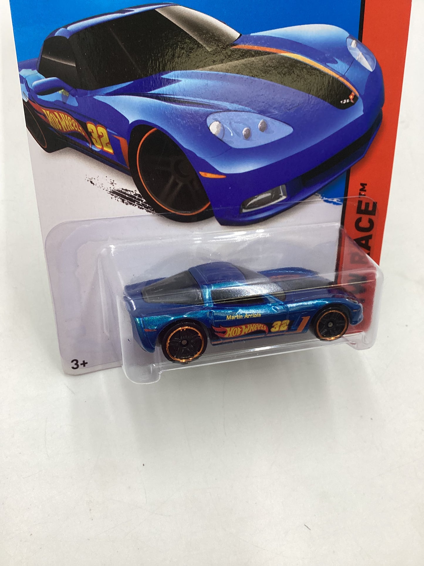 2015 Hot Wheels HW Race #131 Corvette C6 Blue 15B