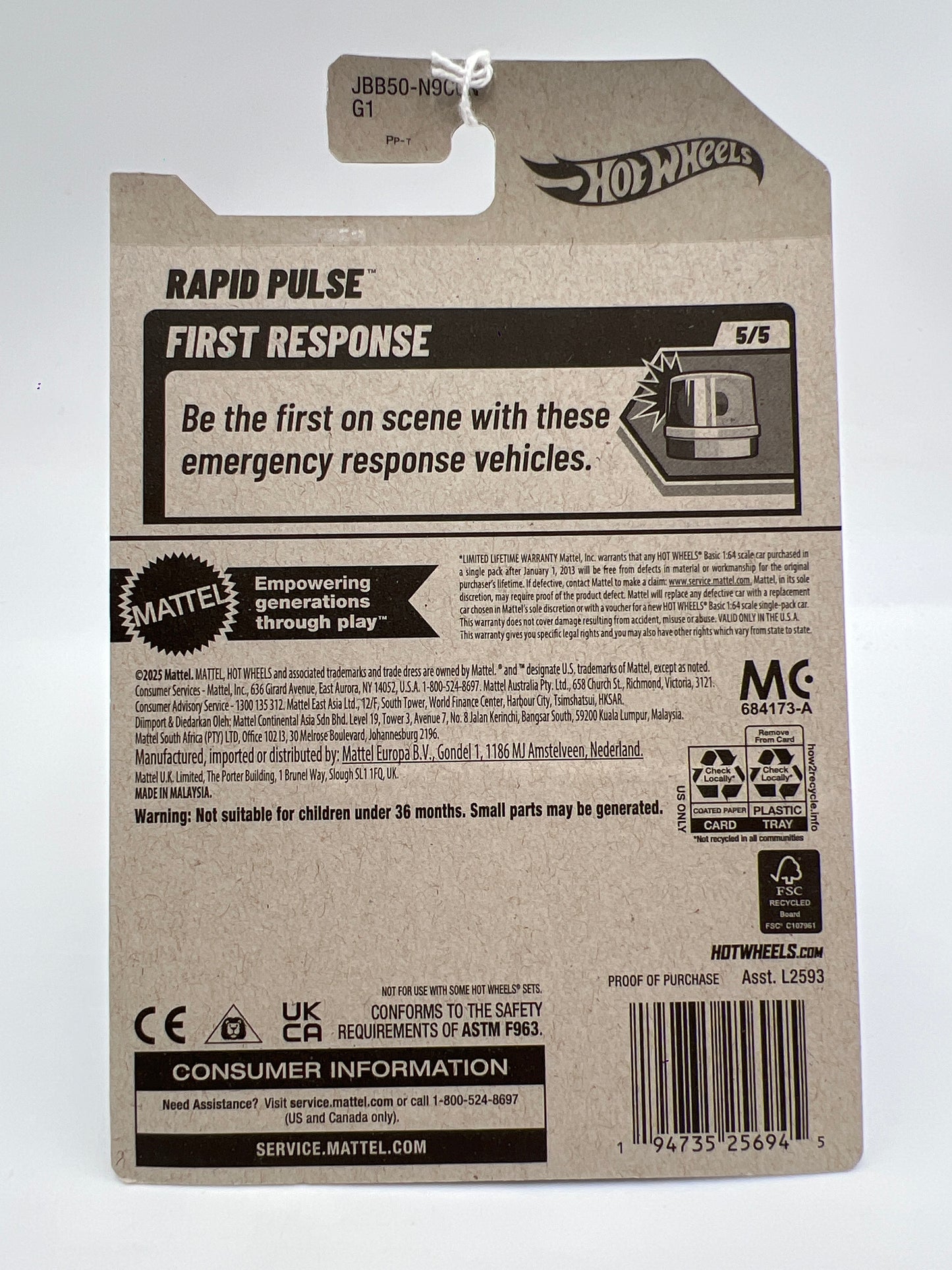 2025 Hot Wheels N Case Rapid Response #137 Rapid Pulse Blue