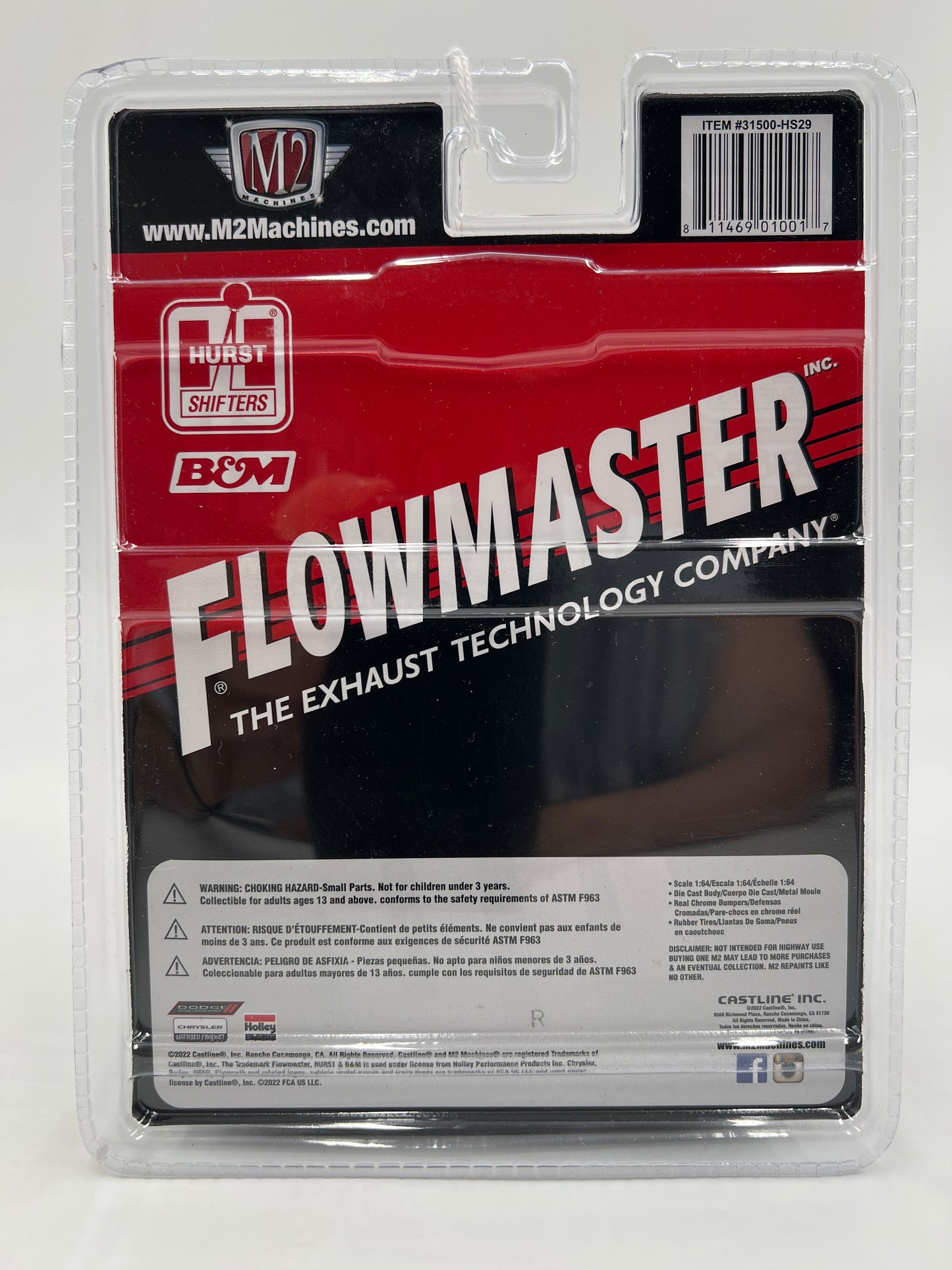 M2 Machines Hobby Exclusive CHASE Flowmaster 1969 Dodge Charger Daytona Hemi Red HS29