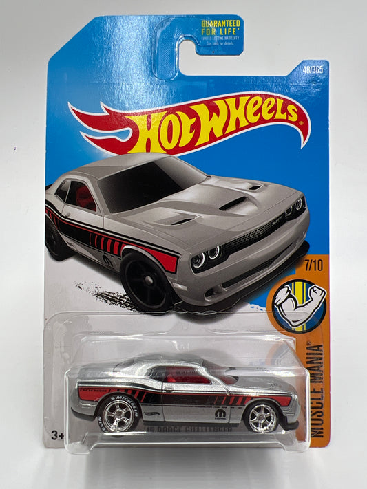 Hot Wheels 15 Dodge Challenger Silver Wheel Swap Custom On Card W/Protector SR
