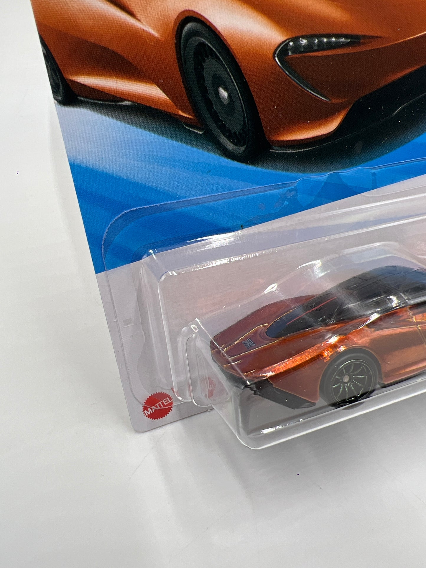 2025 Hot Wheels Factory Sealed Super Treasure Hunt #209 McLaren Speedtail Orange W/Protector Cracked Blister