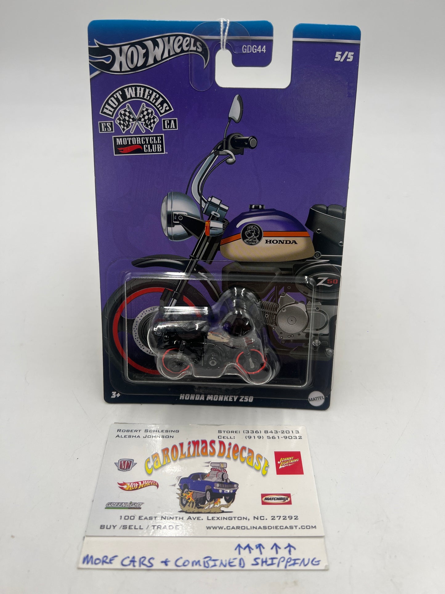 2024 Hot Wheels Themed Auto Motorcycle Club #5 Honda Monkey Z50 159E