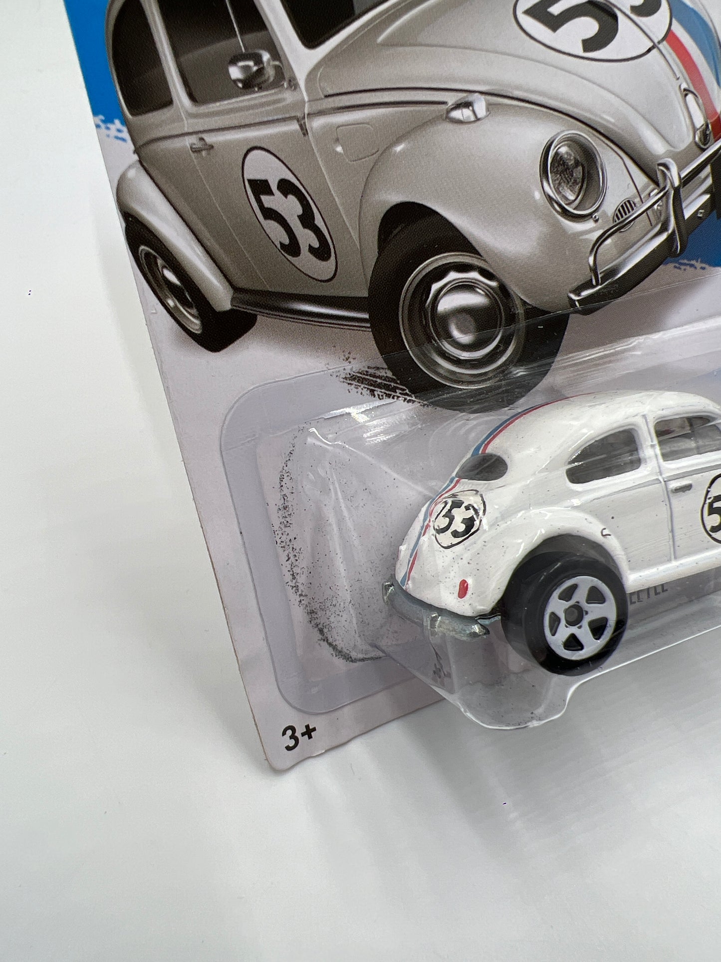 2014 Hot Wheels Workshop #191 Volkswagen Beetle The Love Bug White 117A