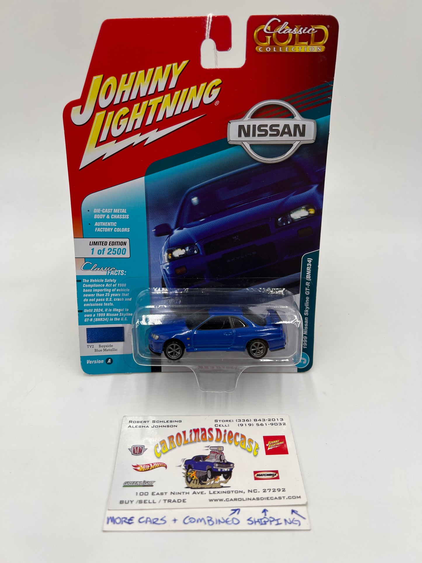 Johnny Lightning Classic Hold Collection Release 1 Version A Nissan Skyline GT-R BNR34 Blue 231A