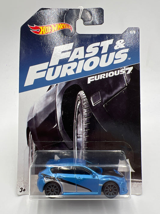 Hot Wheels Fast and Furious #8 8/8 Subaru WRX STI Blue 72E