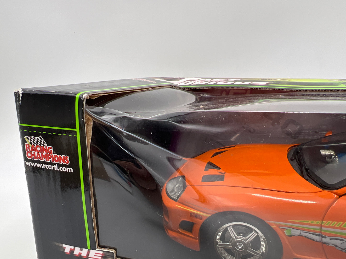 Racing Champions 1/18 Fast & Furious Street Glow 1995 Toyota Supra Orange VHTF Box Not Perfect