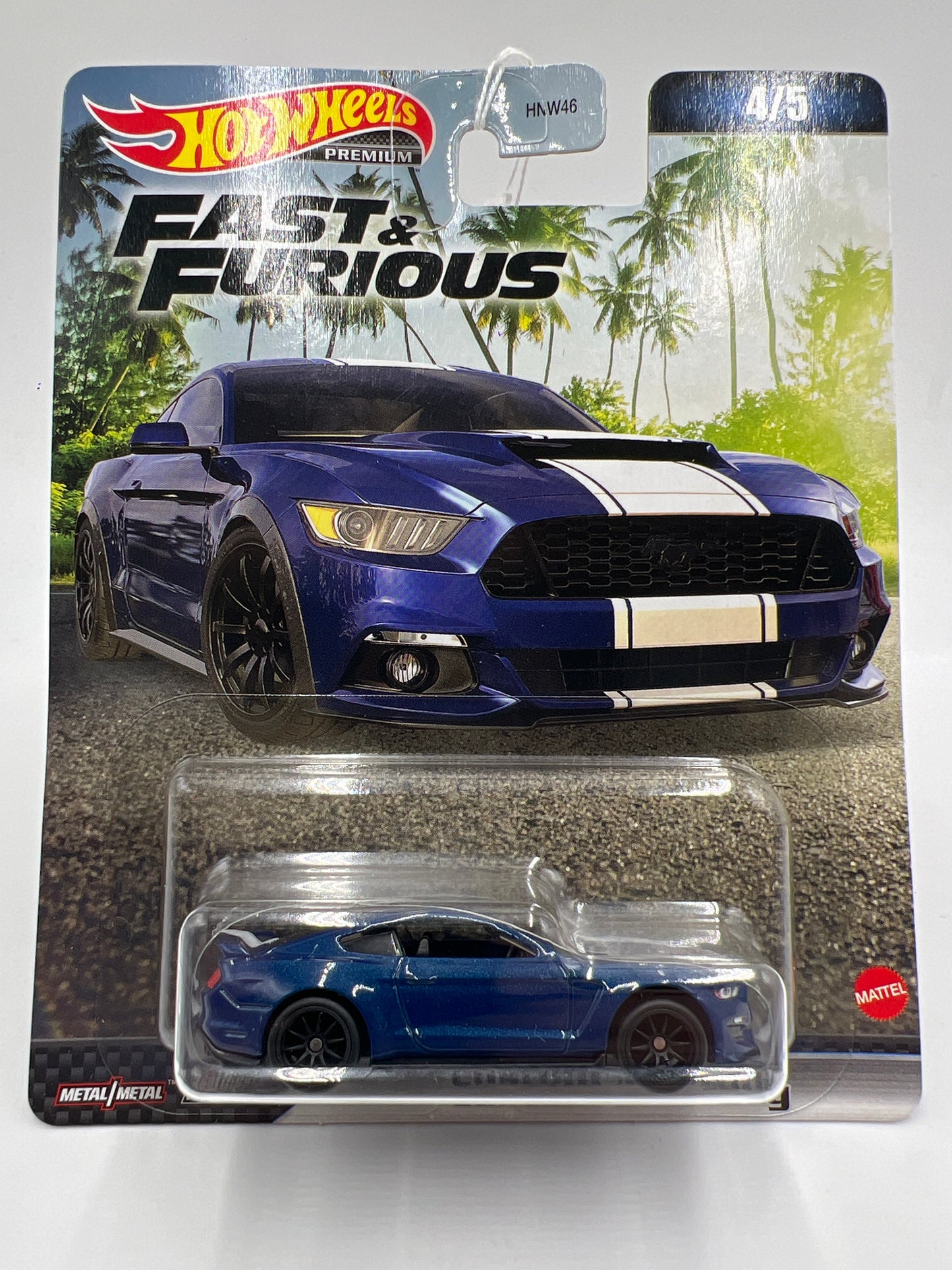 Hot Wheels Premium Fast & Furious #4 Custom Mustang Blue 249F