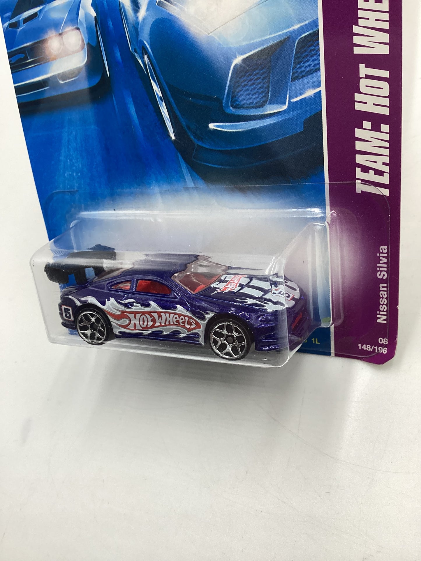2008 Hot Wheels HW Team: Hot Wheels Racing #148 Nissan Silvia Blue Y5 Wheels 80B