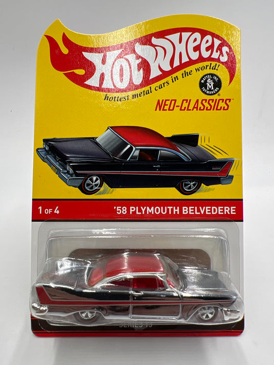 2014 Hot Wheels RLC Neo-Classics Series 13 #1 2898/3000 58 Plymouth Belvedere Chrome W/Protector