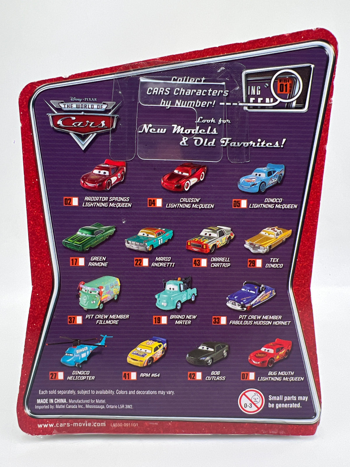 Disney Pixar The World Of Cars #7 Bug Mouth Lightning McQueen 140E