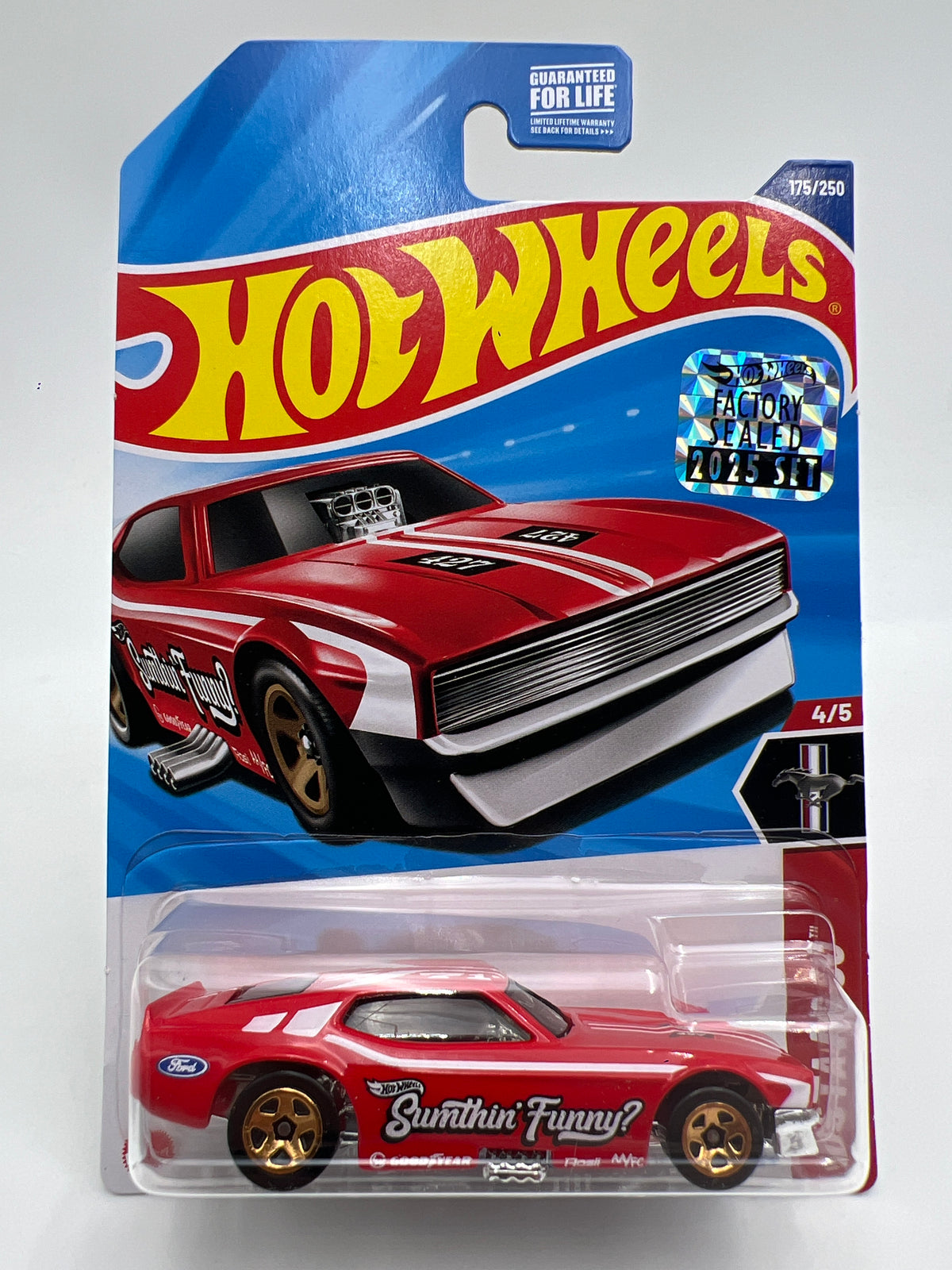 2025 Hot Wheels Factory Sealed Super Treasure Hunt & Mainline #175 71 Mustang Funny Car Red W/Protector